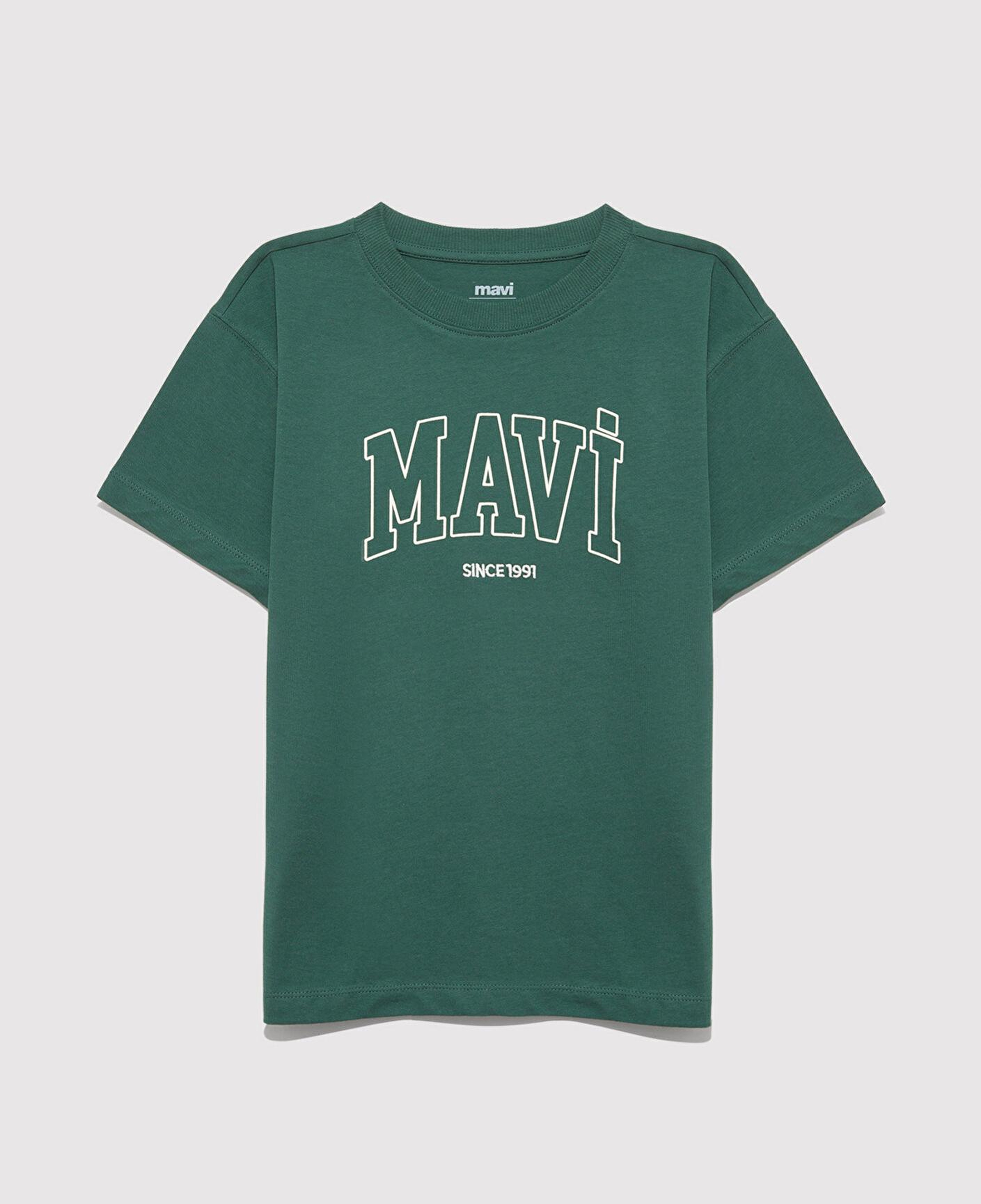 Mavi Mavi Since 1991 Baskılı Yeşil Tişört Loose Fit / Bol Rahat Kesim 6610369-71930