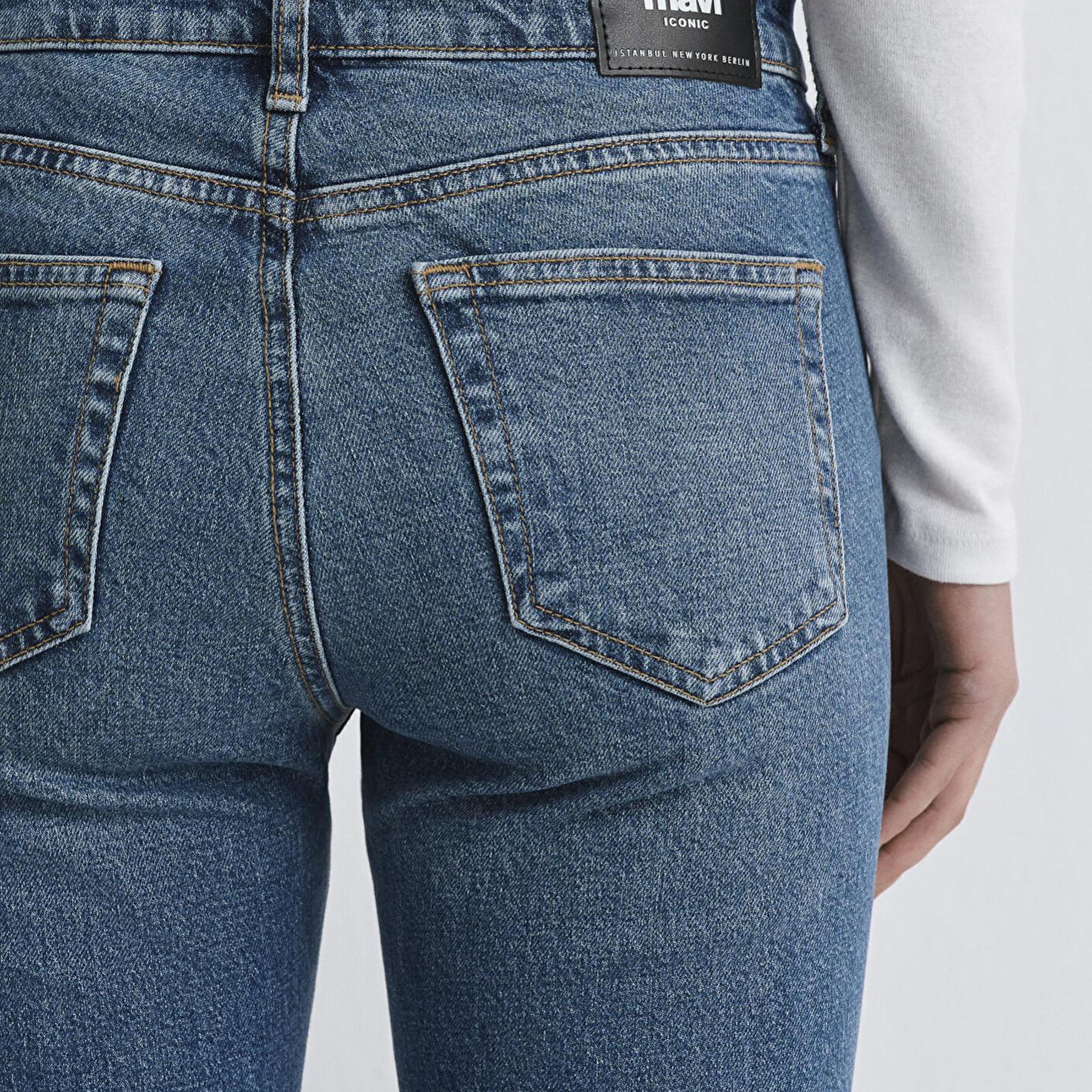 Mavi Alina Iconic Puslu Indigo Mavisi Jean Pantolon 1012577-90538