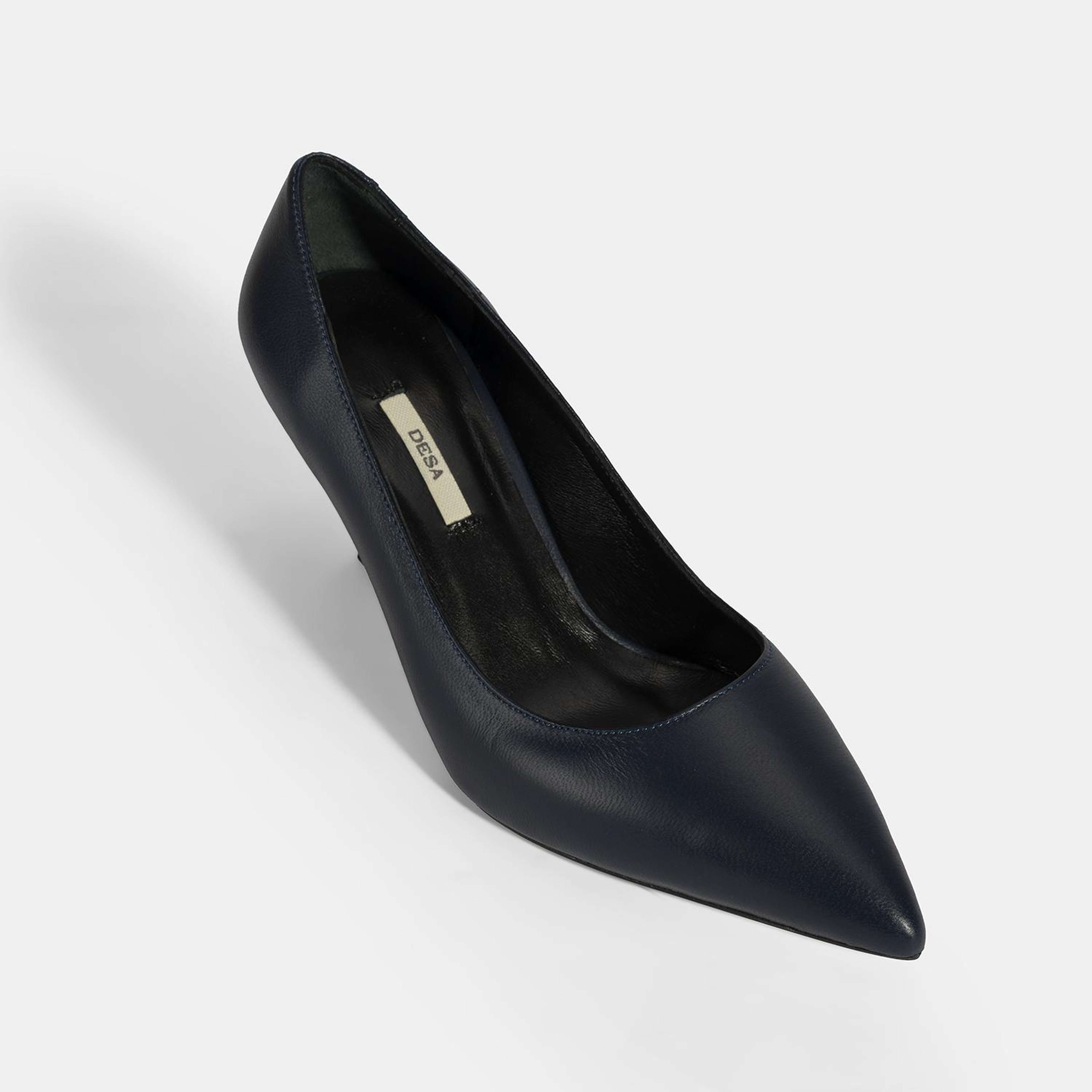 Kadın Lacivert Deri Stiletto