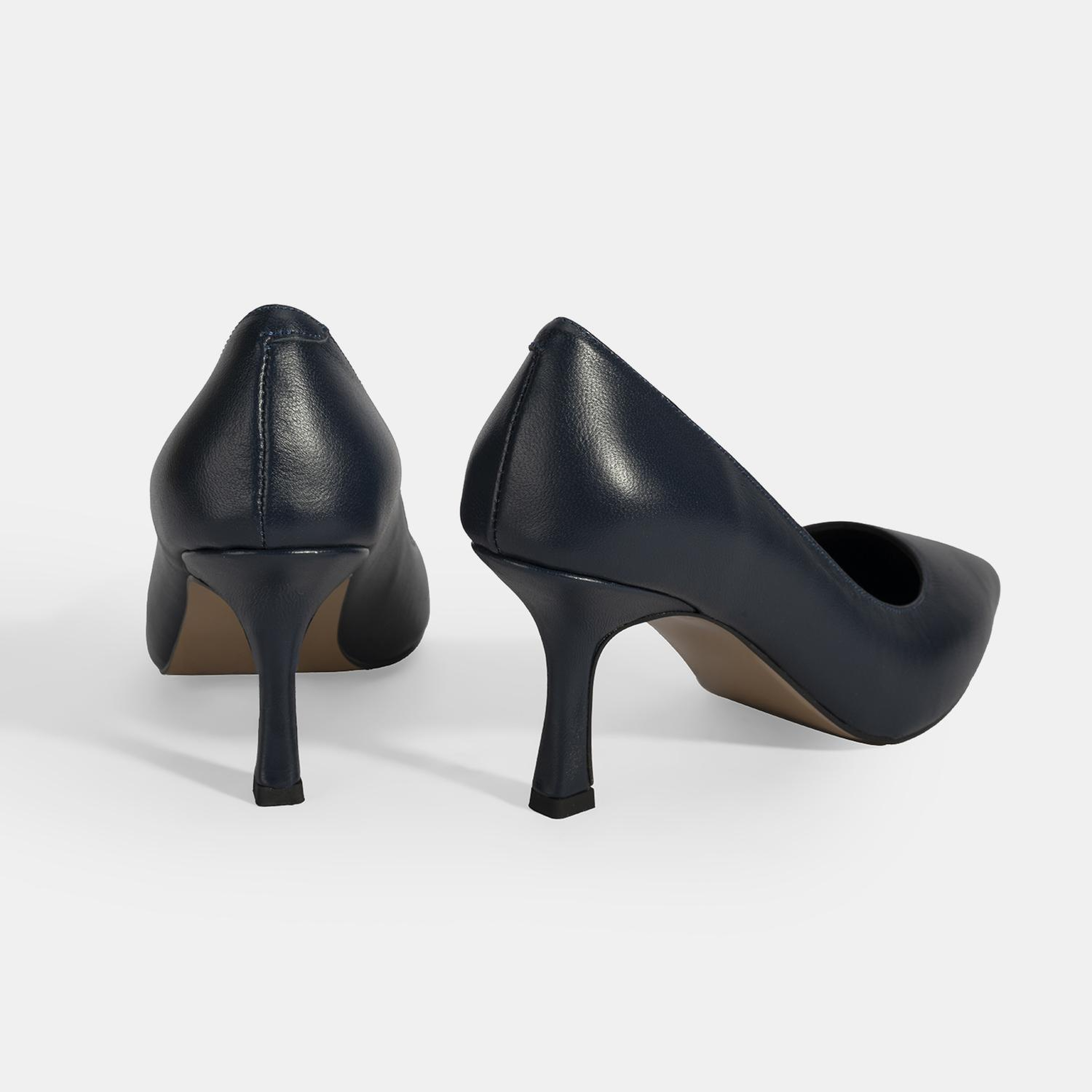 Kadın Lacivert Deri Stiletto