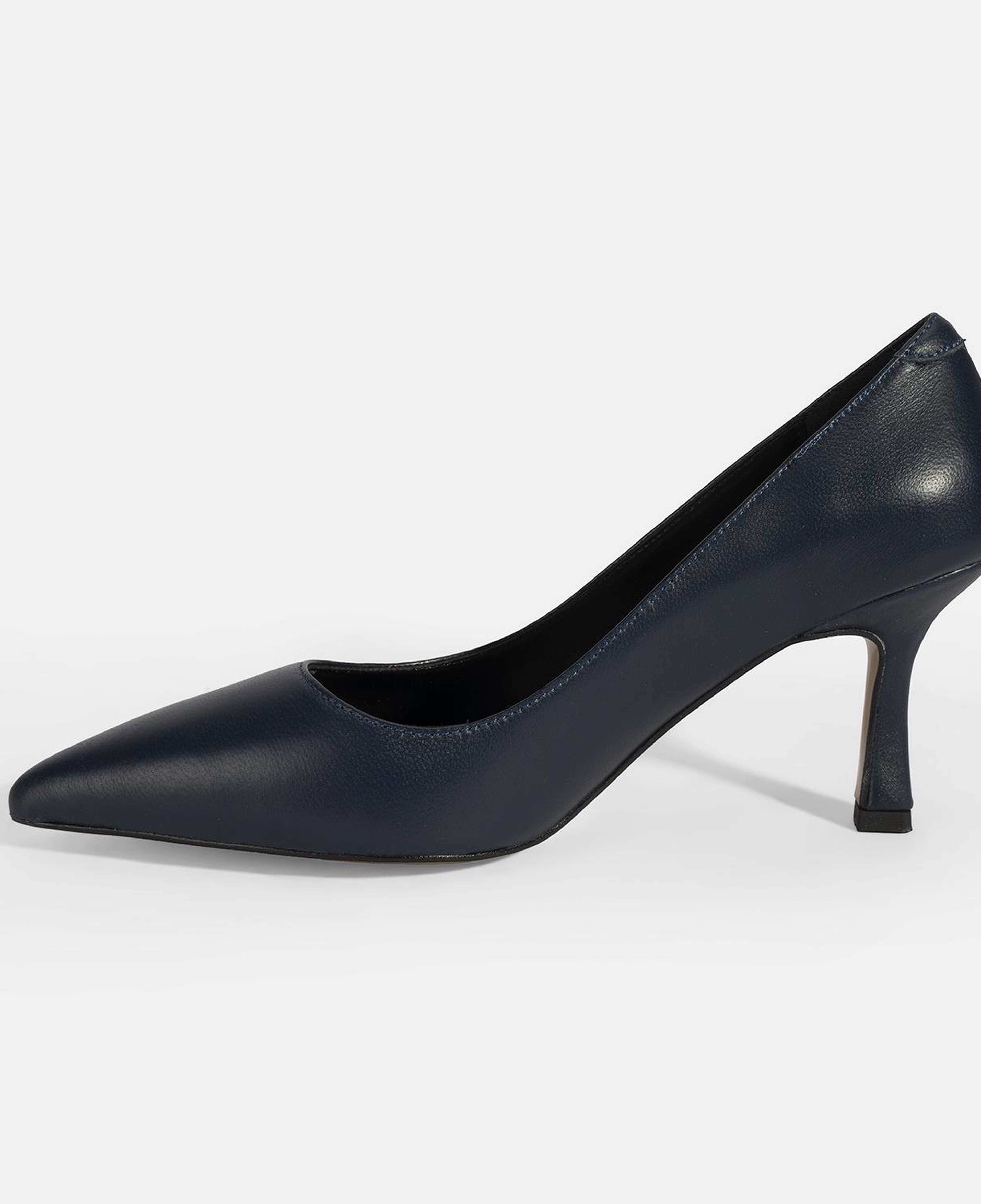 Kadın Lacivert Deri Stiletto