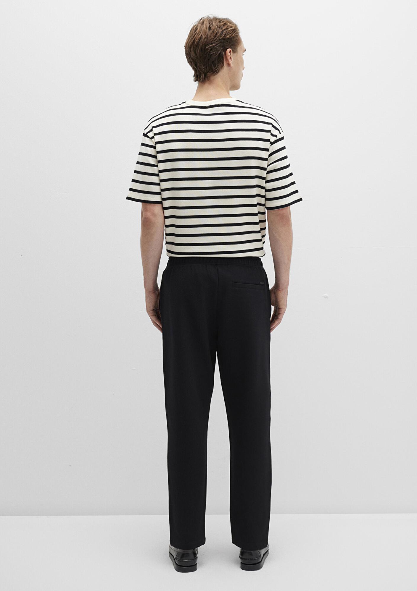 Mavi Siyah Örme İnterlok Pantolon 0010521-900