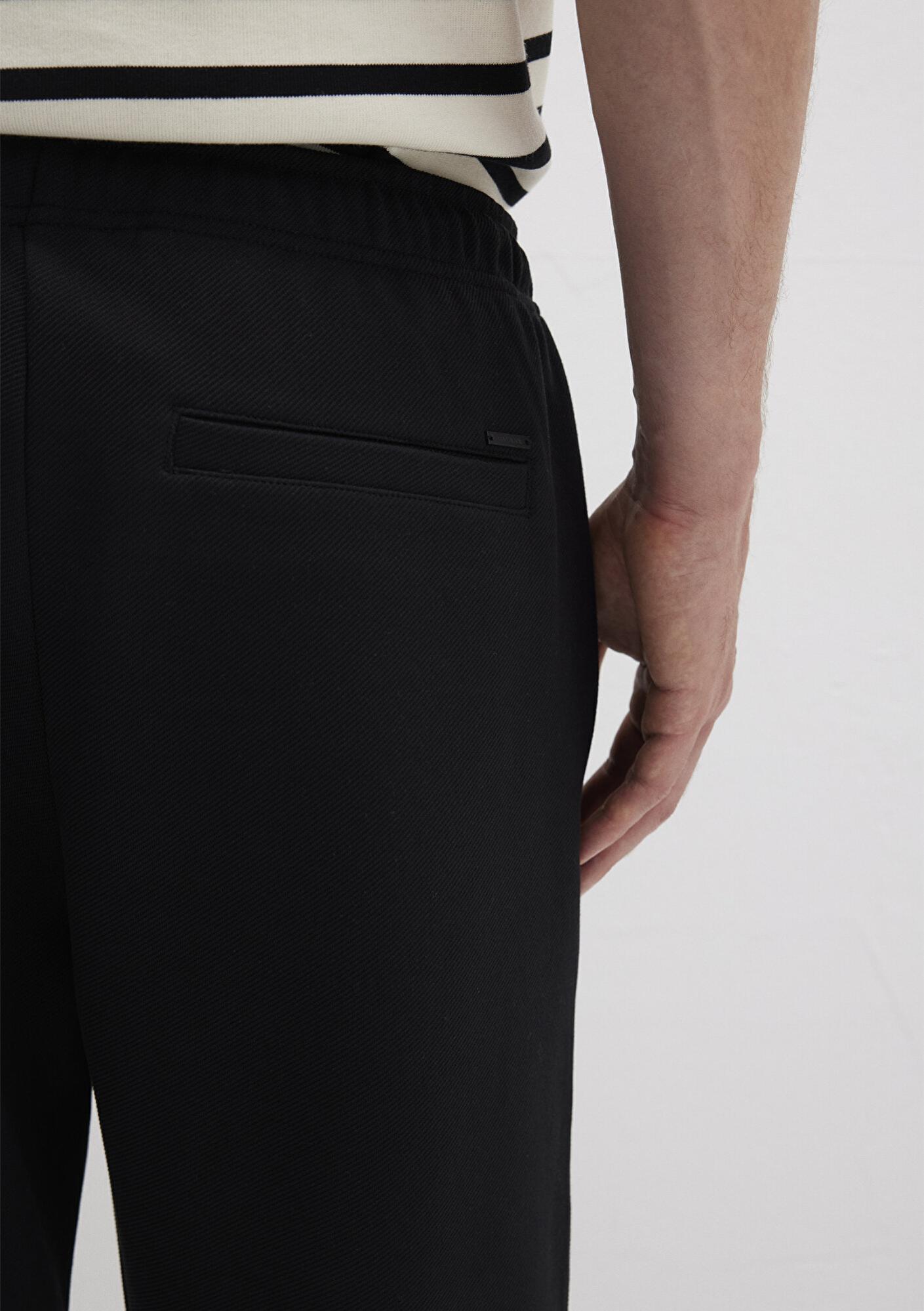 Mavi Siyah Örme İnterlok Pantolon 0010521-900