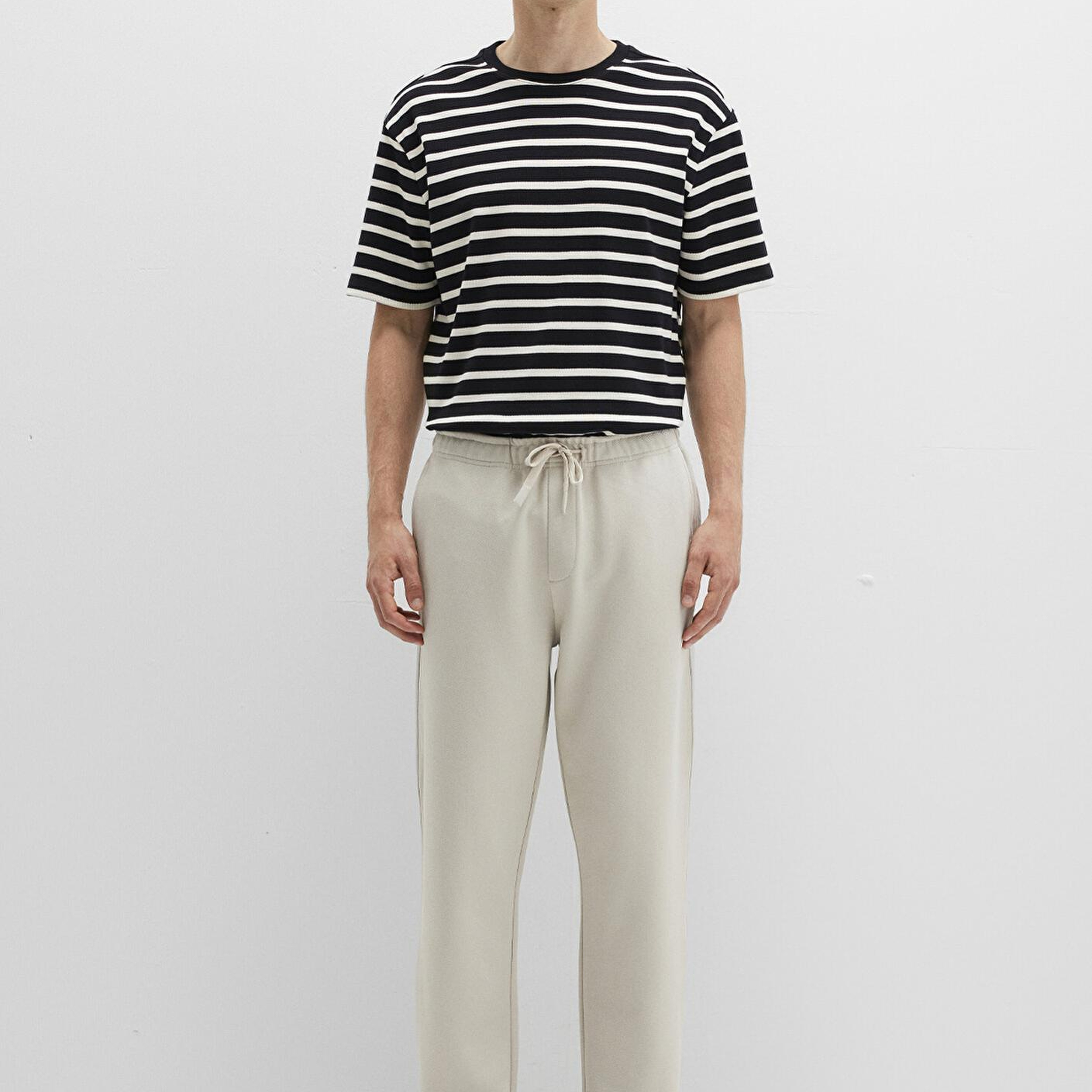 Mavi Bej Örme İnterlok Pantolon 0010521-70144