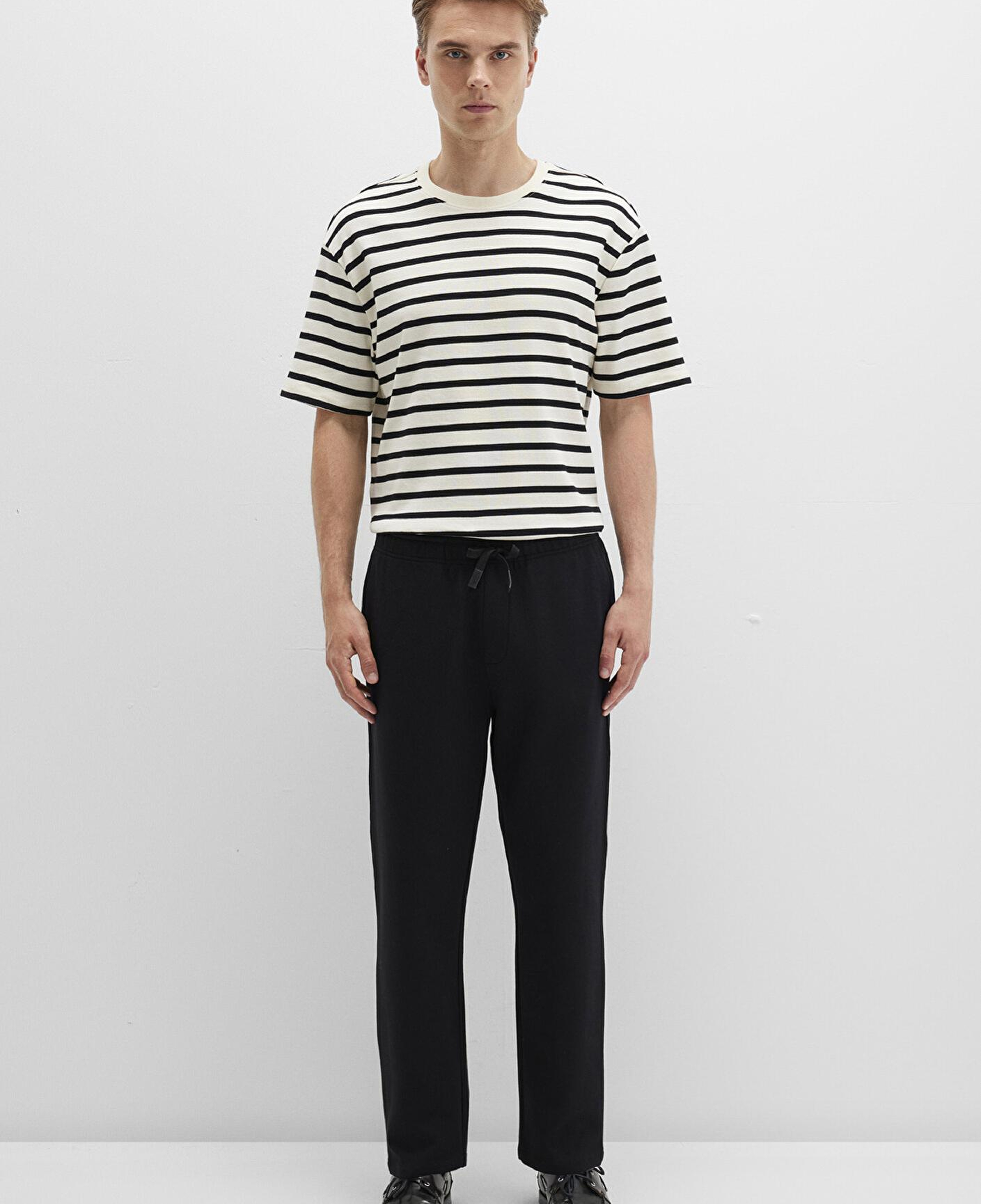 Mavi Siyah Örme İnterlok Pantolon 0010521-900