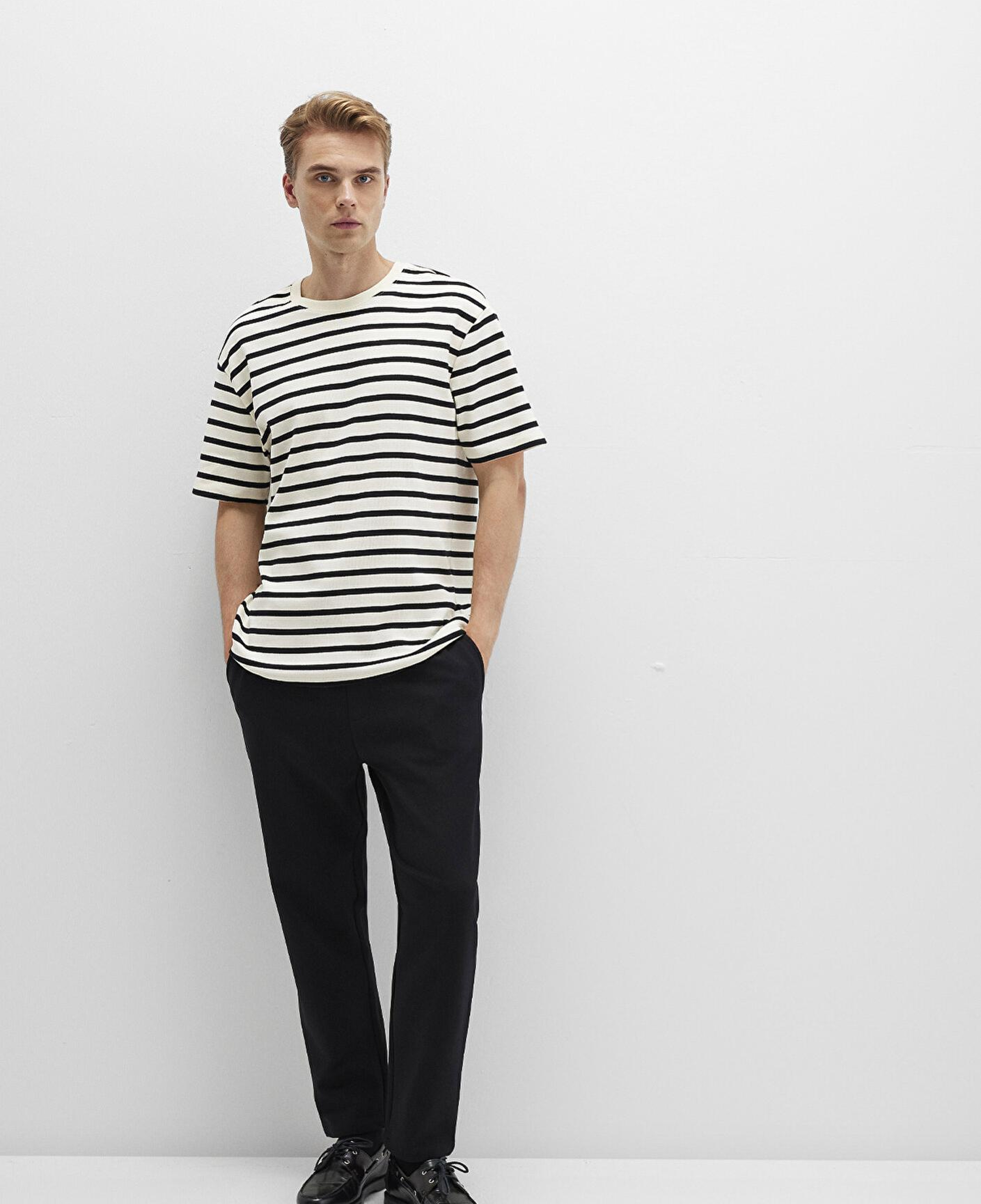 Mavi Siyah Örme İnterlok Pantolon 0010521-900