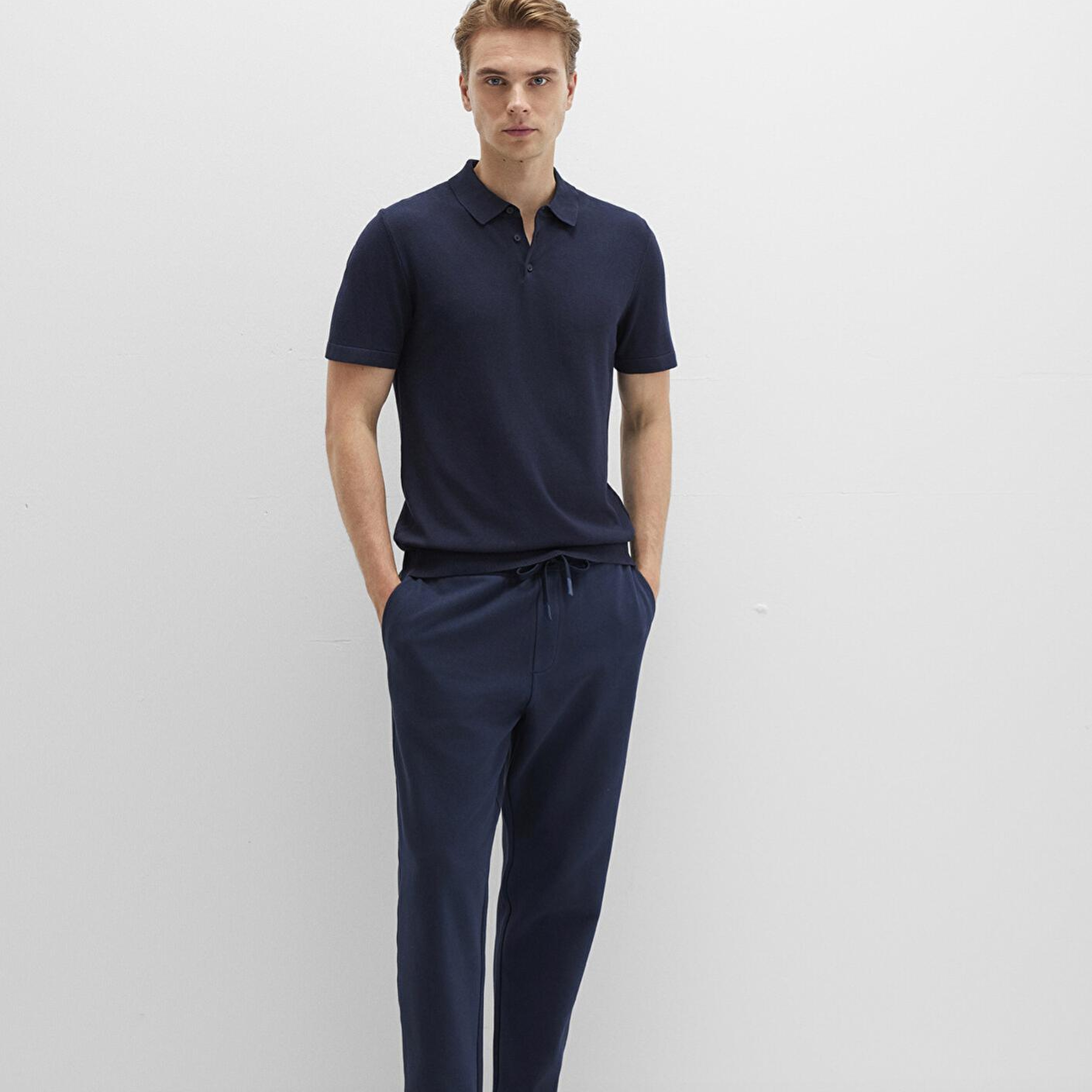 Mavi Lacivert Örme İnterlok Pantolon 0010521-70490