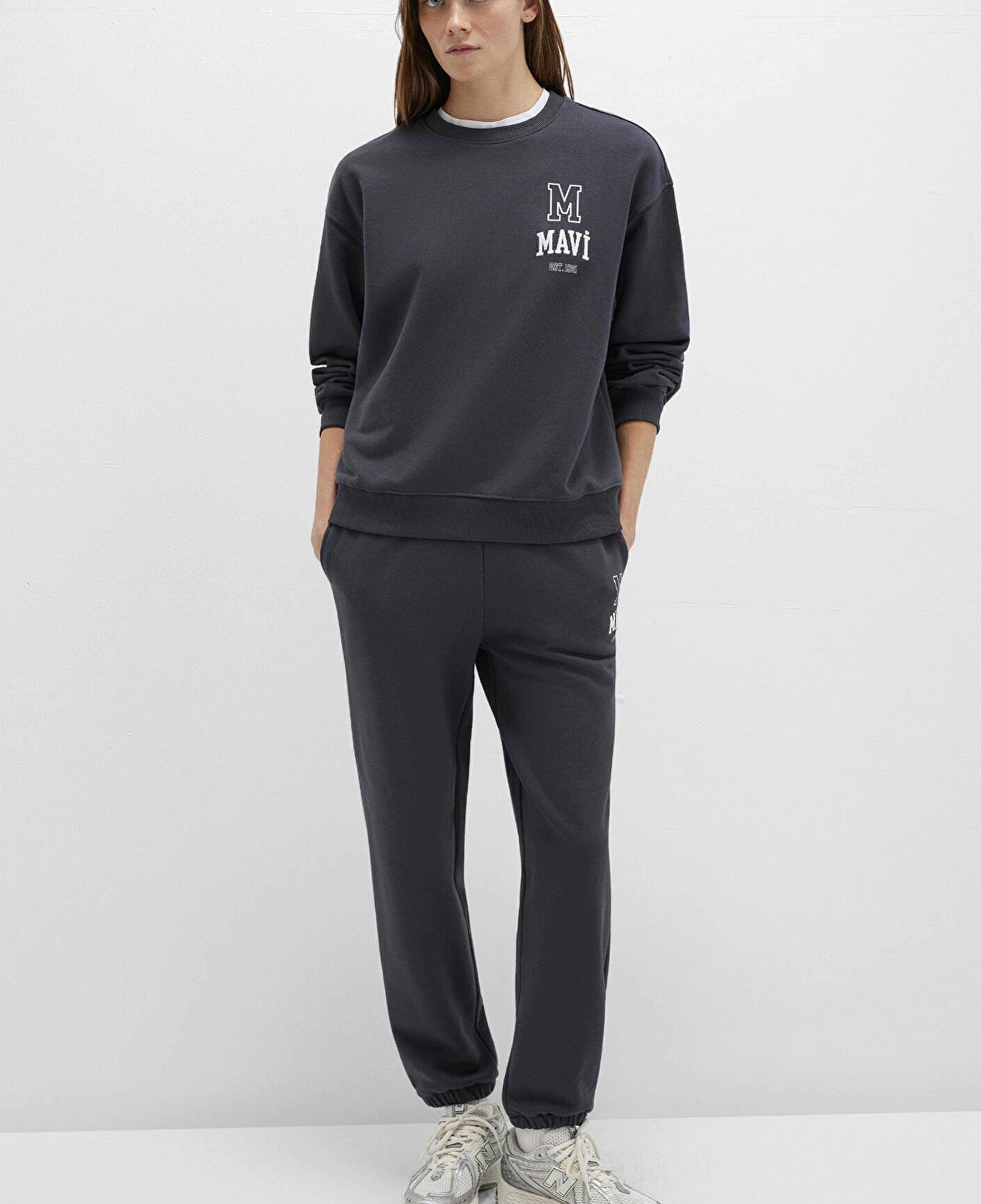 Mavi Mavi Logo Baskılı Antrasit Sweatshirt 1S10148-70087