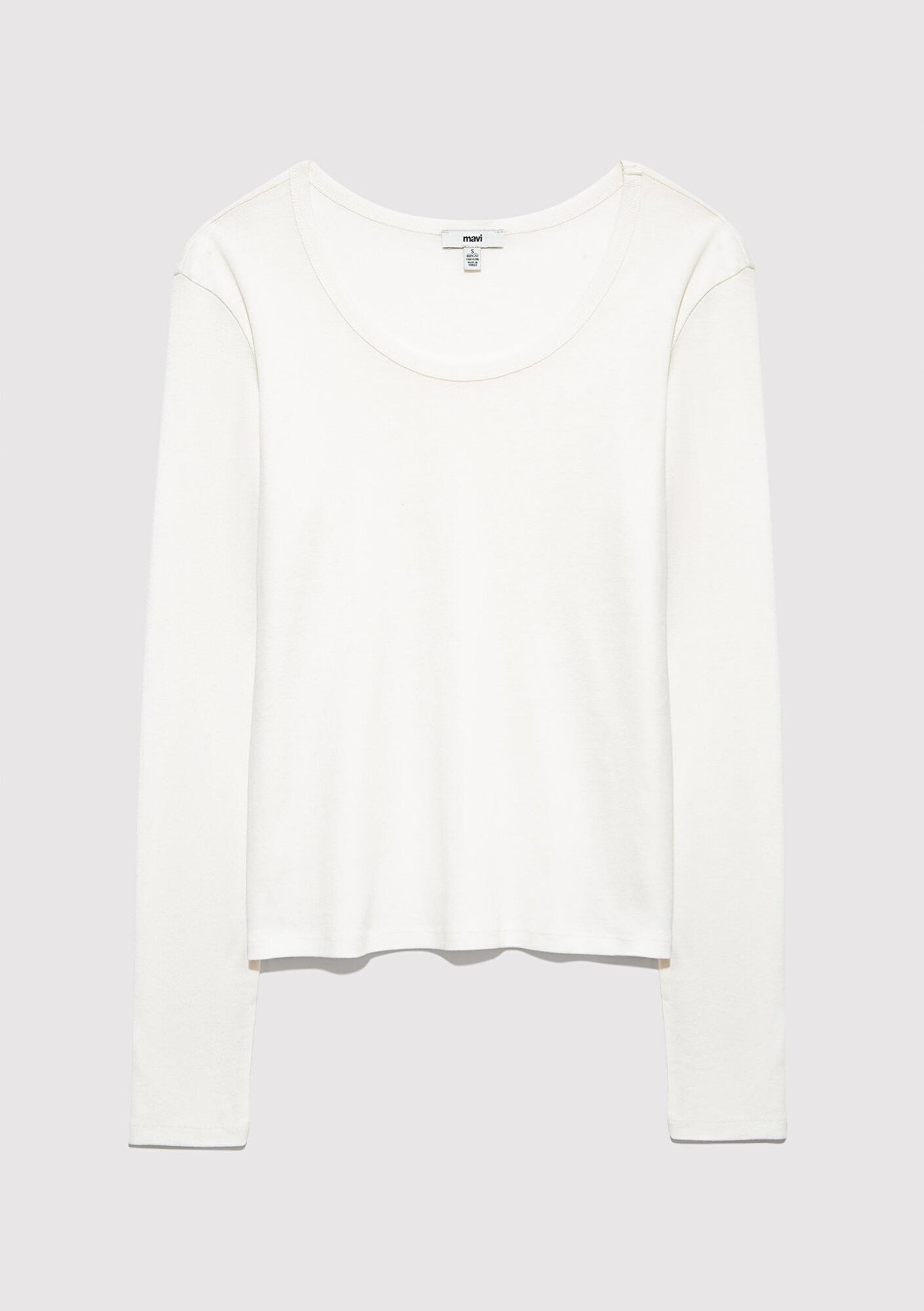 Mavi 2'li Uzun Kollu Basic Tişört Fitted / Vücuda Oturan Kesim 1613519-90891