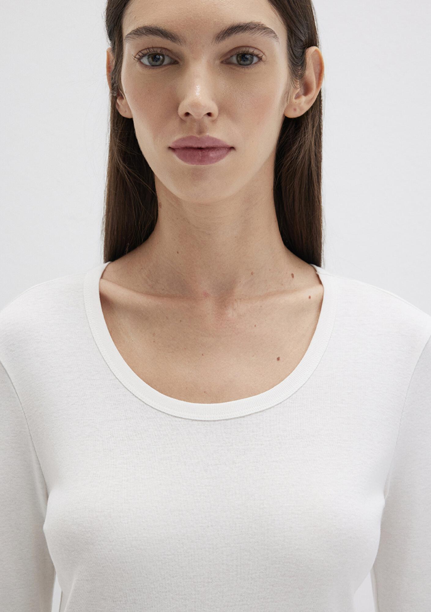 Mavi 2'li Uzun Kollu Basic Tişört Fitted / Vücuda Oturan Kesim 1613519-90891