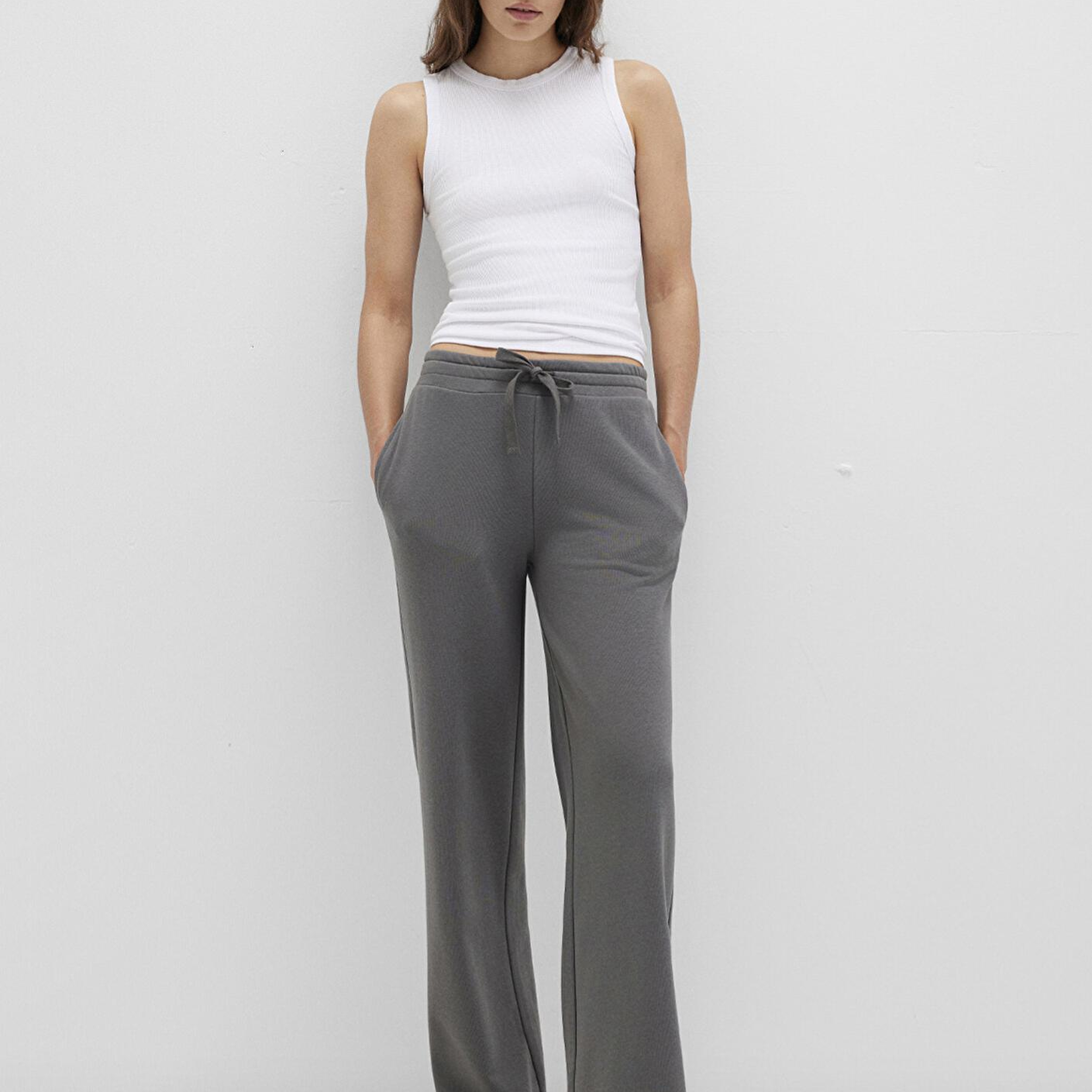 Mavi Geniş Paça Gri Basic Eşofman Altı 1011057-70096