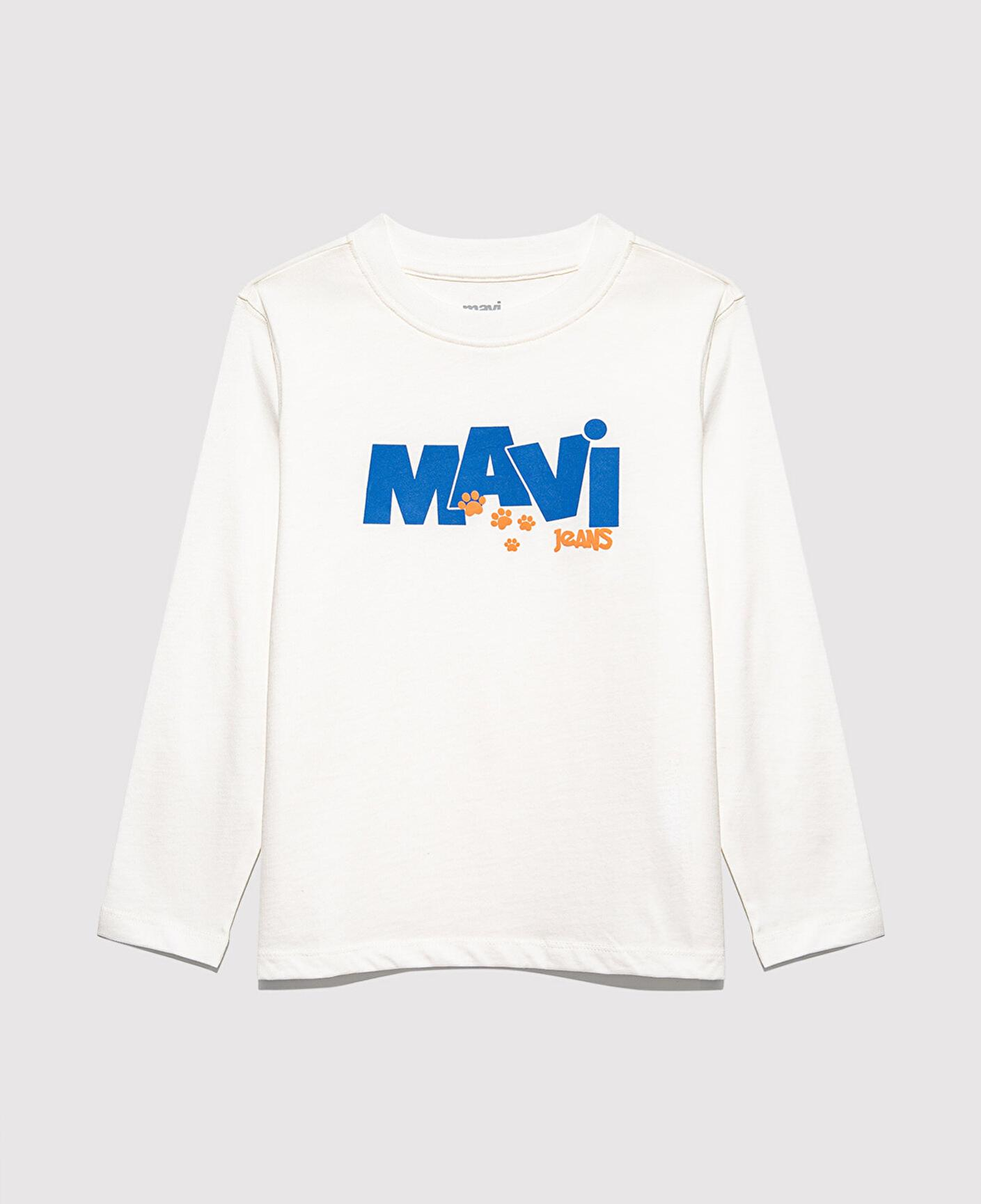 Mavi Mavi Pati Baskılı Ekru Tişört Regular Fit / Normal Kesim 7610362-70057