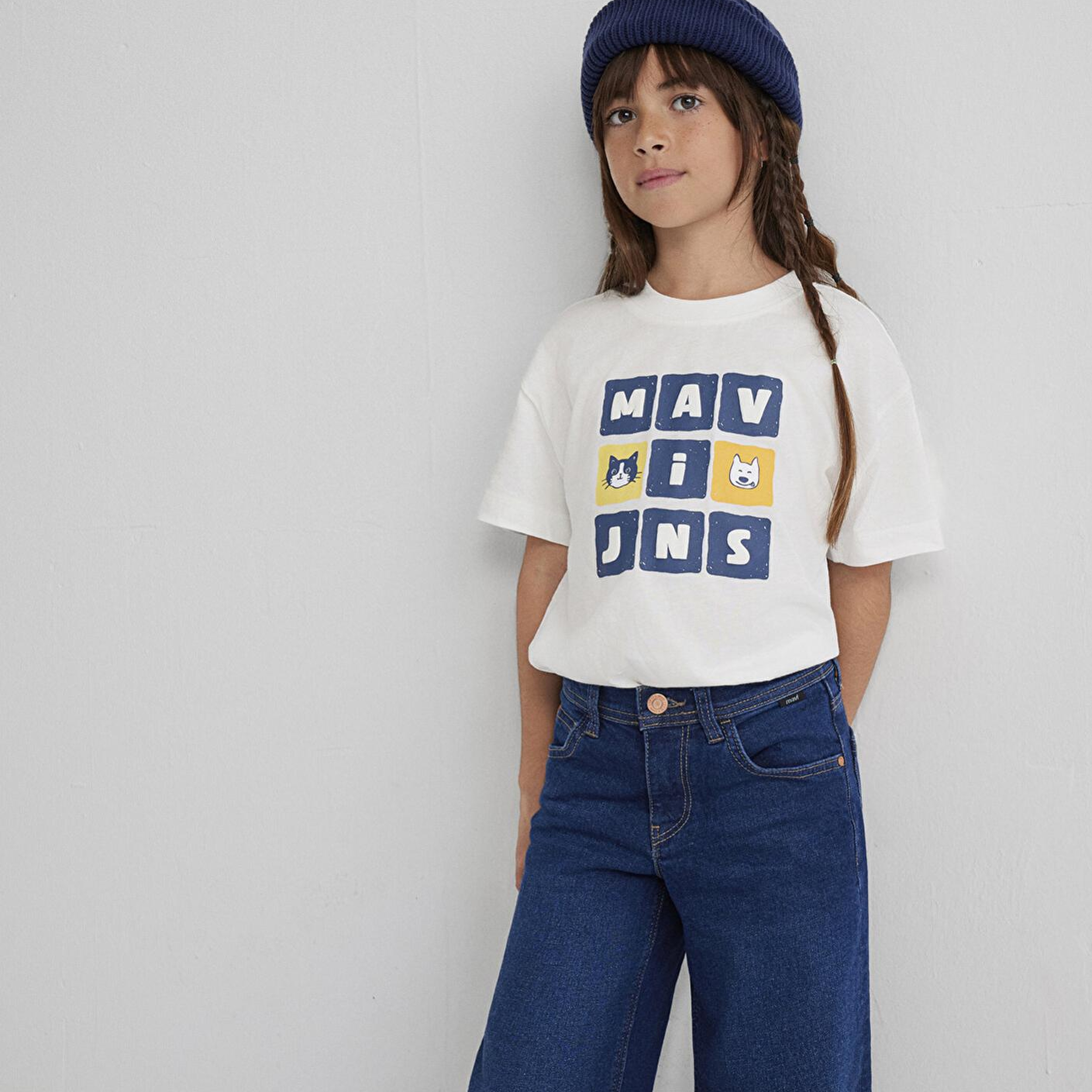 Mavi Mavi Jeans Baskılı Ekru Tişört Loose Fit / Bol Rahat Kesim 7610366-70057