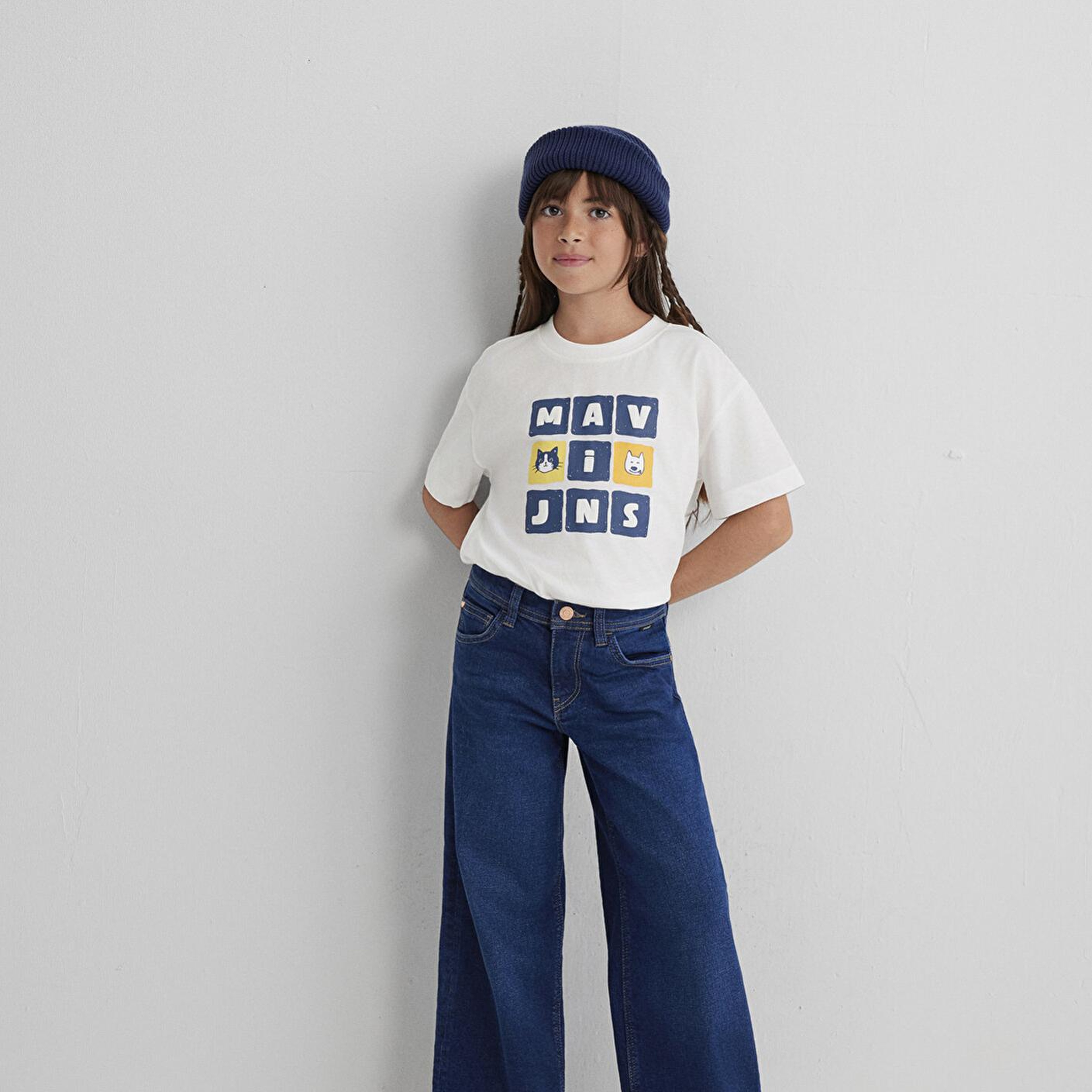 Mavi Mavi Jeans Baskılı Ekru Tişört Loose Fit / Bol Rahat Kesim 7610366-70057