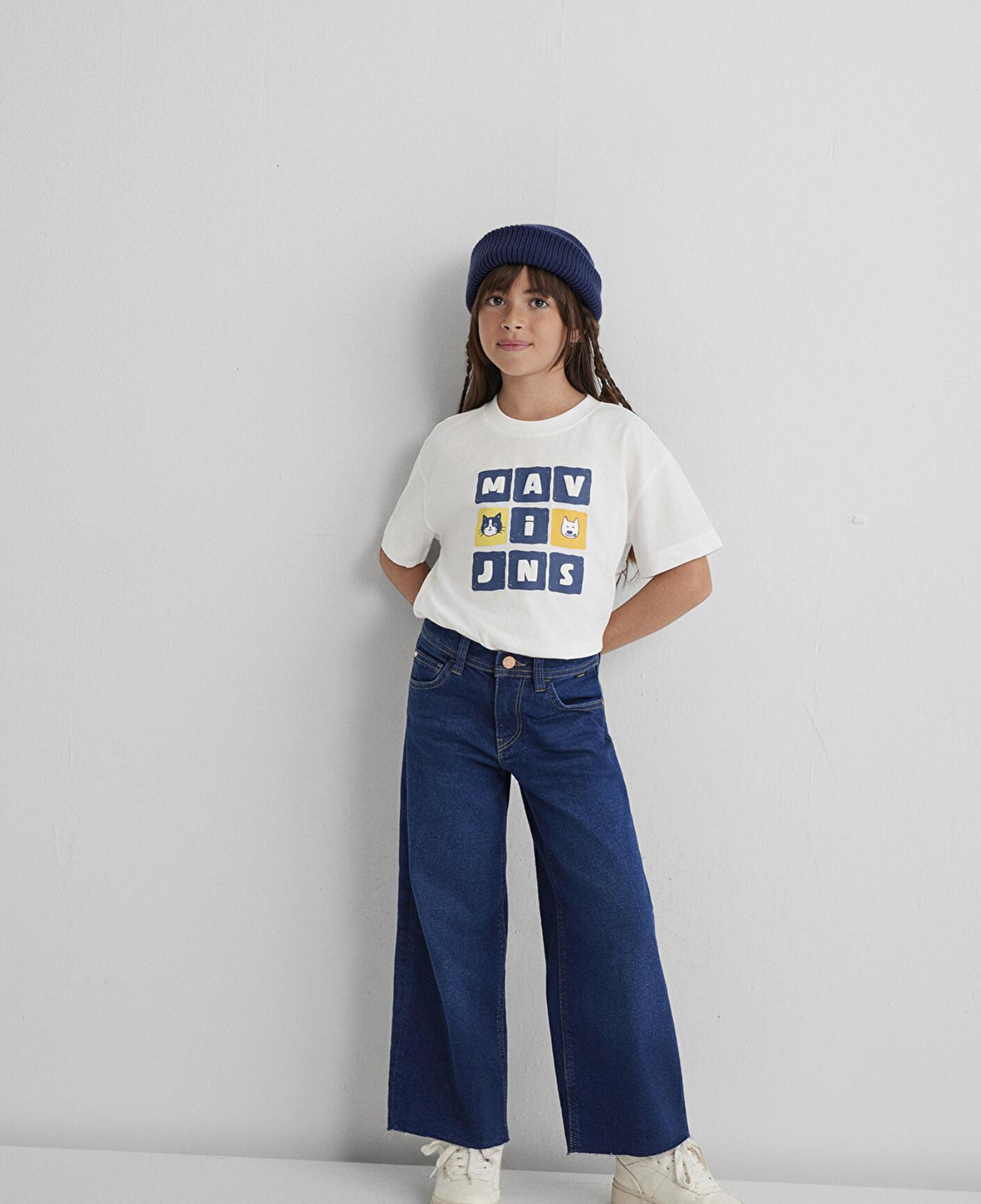 Mavi Mavi Jeans Baskılı Ekru Tişört Loose Fit / Bol Rahat Kesim 7610366-70057