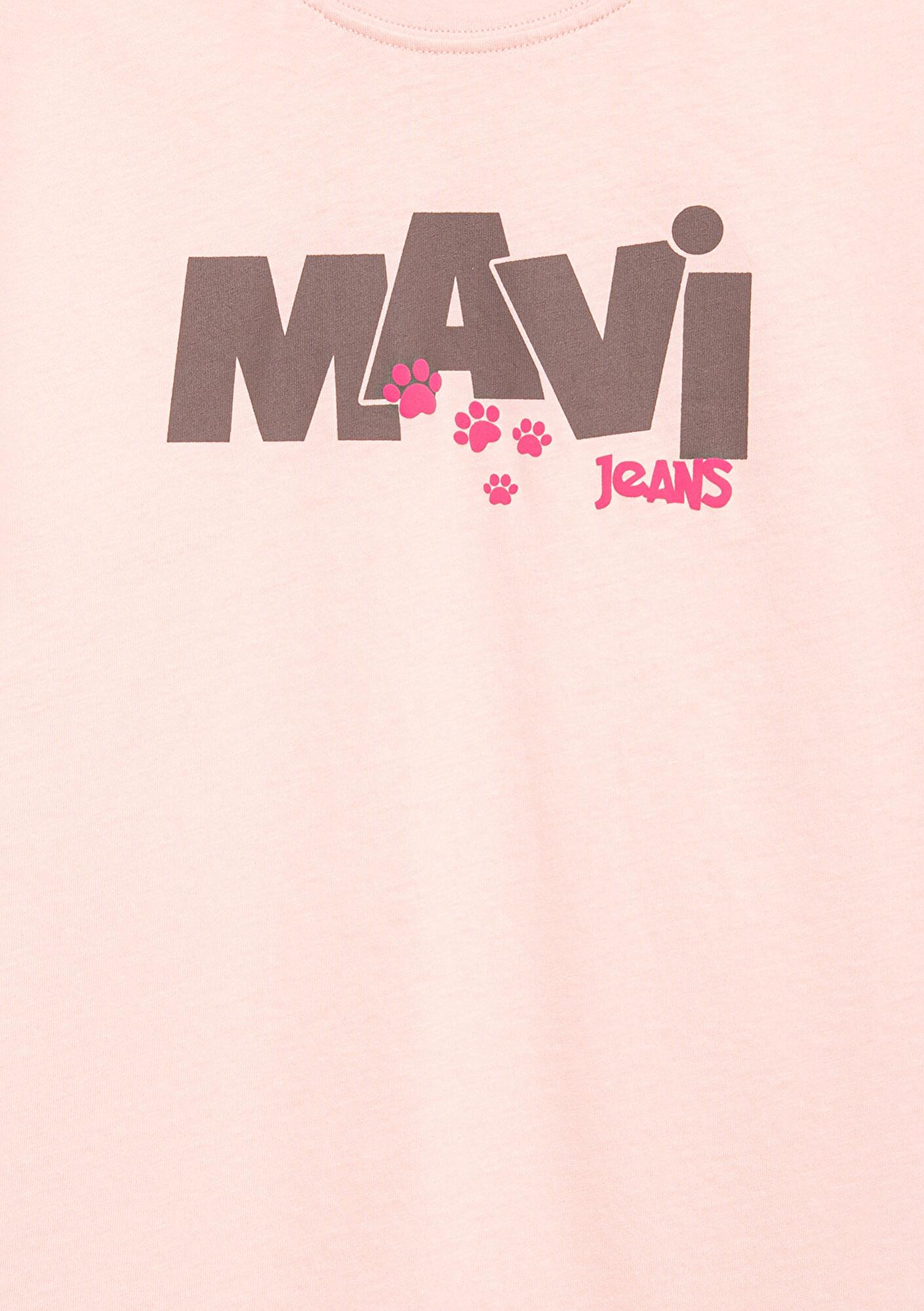 Mavi Mavi Pati Baskılı Pembe Tişört Loose Fit / Bol Rahat Kesim 7610361-90974