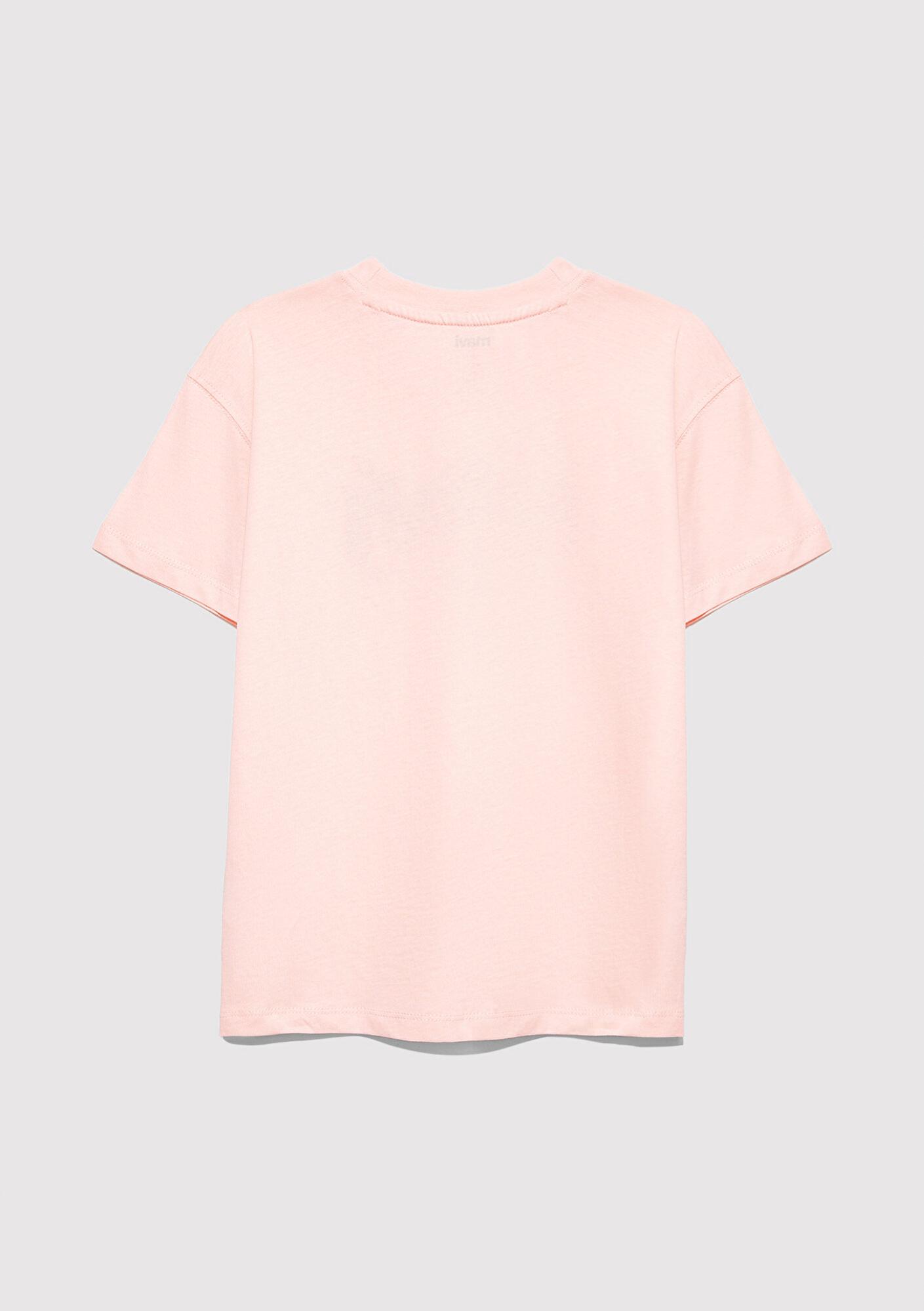 Mavi Mavi Pati Baskılı Pembe Tişört Loose Fit / Bol Rahat Kesim 7610361-90974