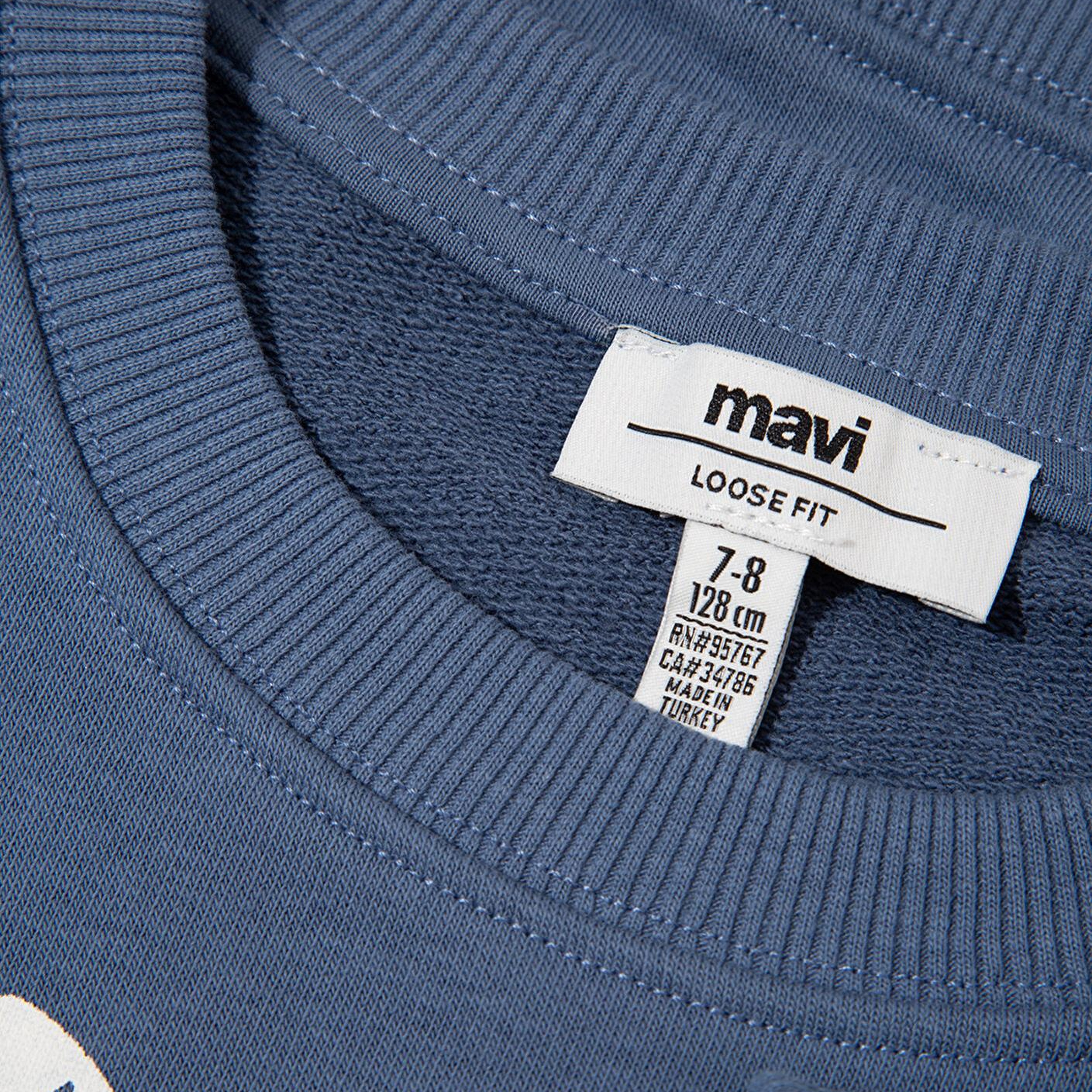 Mavi Mavi Kedi Baskılı Mavi Sweatshirt 7S10133-86702