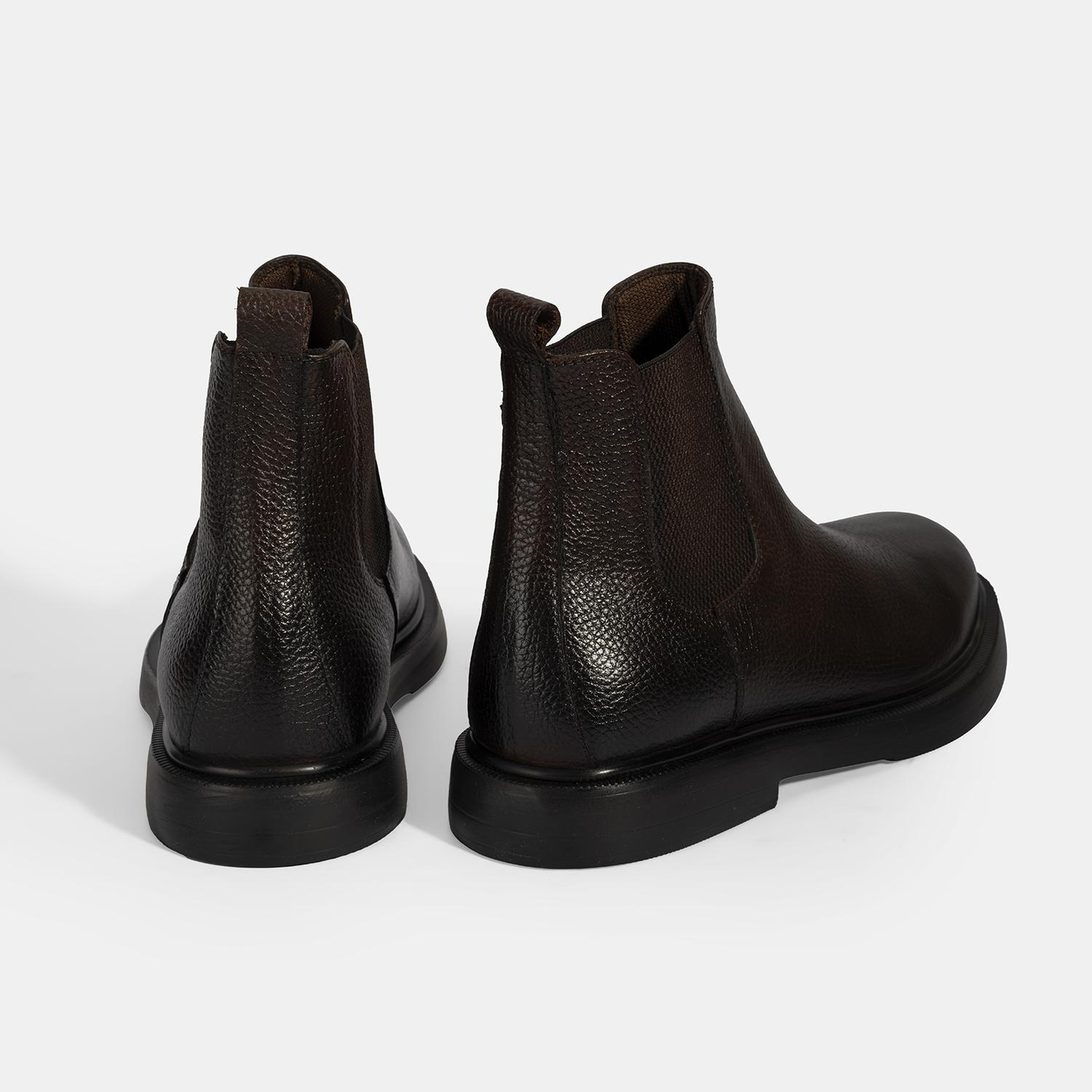 Erkek Kahve Lastikli Deri Bot