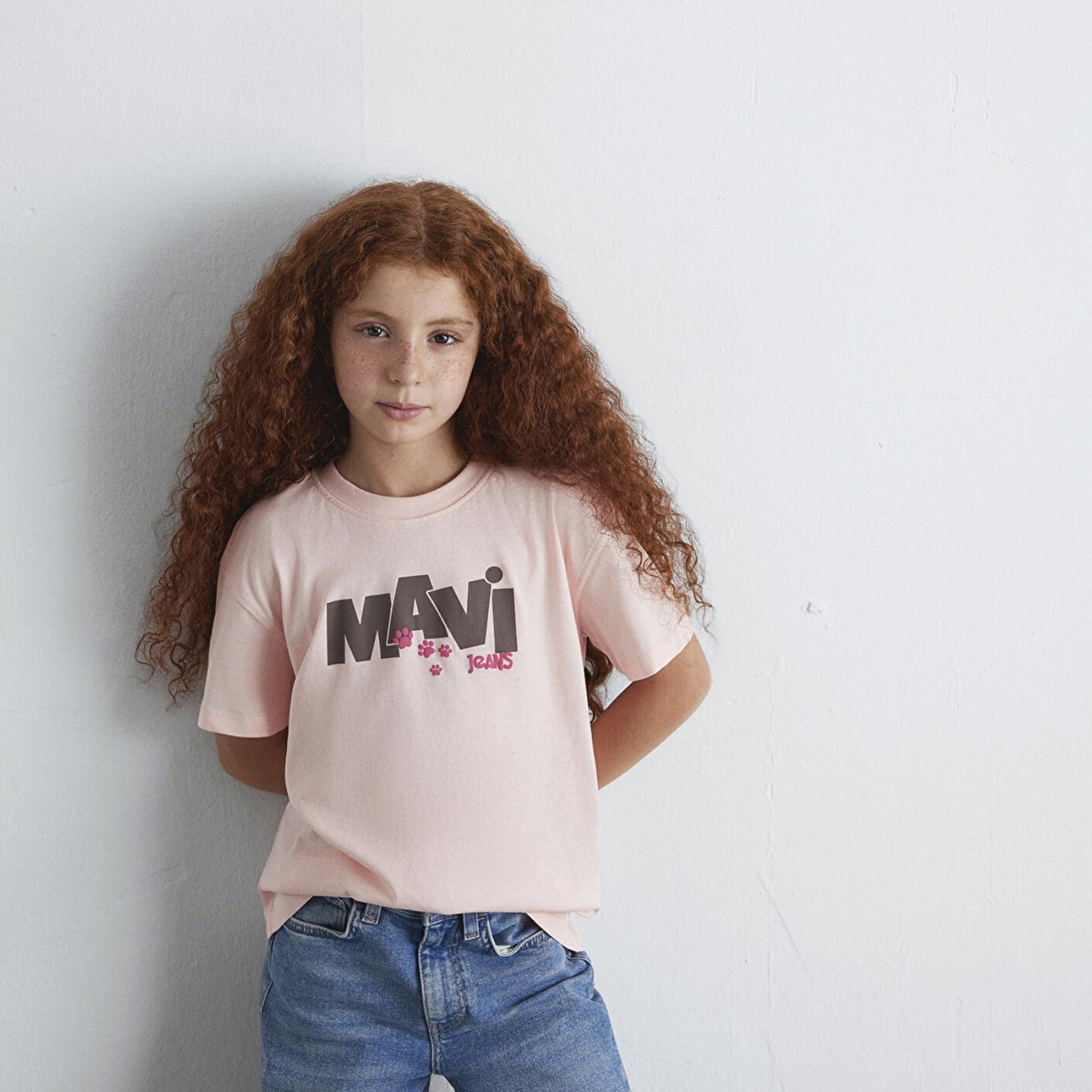 Mavi Mavi Pati Baskılı Pembe Tişört Loose Fit / Bol Rahat Kesim 7610361-90974