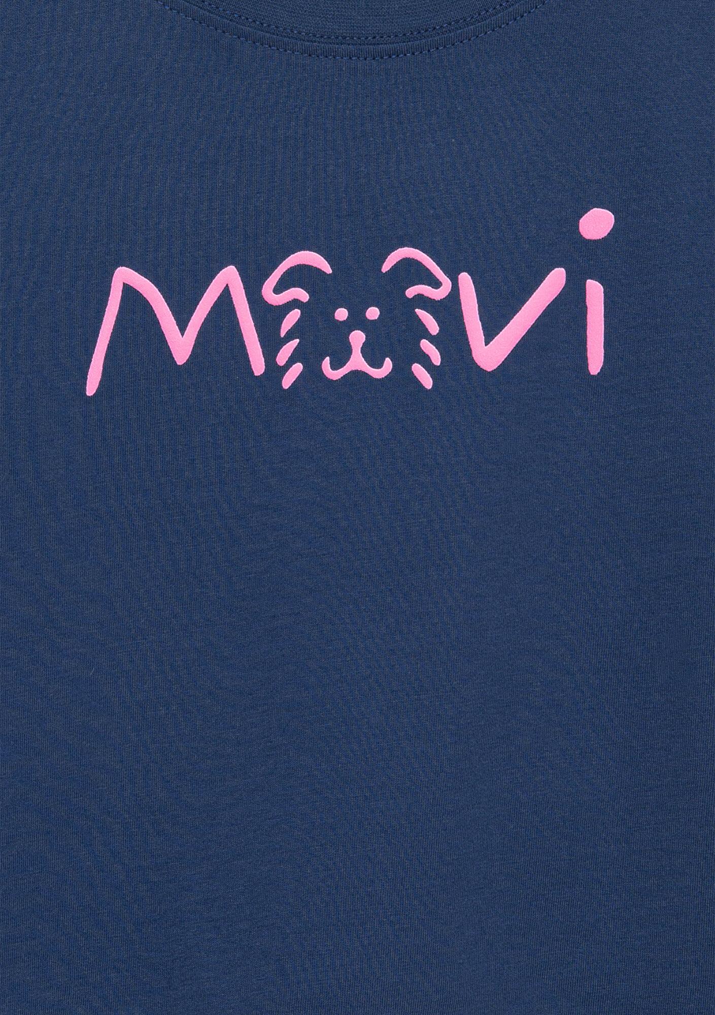 Mavi Mavi Köpek Baskılı Lacivert Tişört Loose Fit / Bol Rahat Kesim 7610363-87737