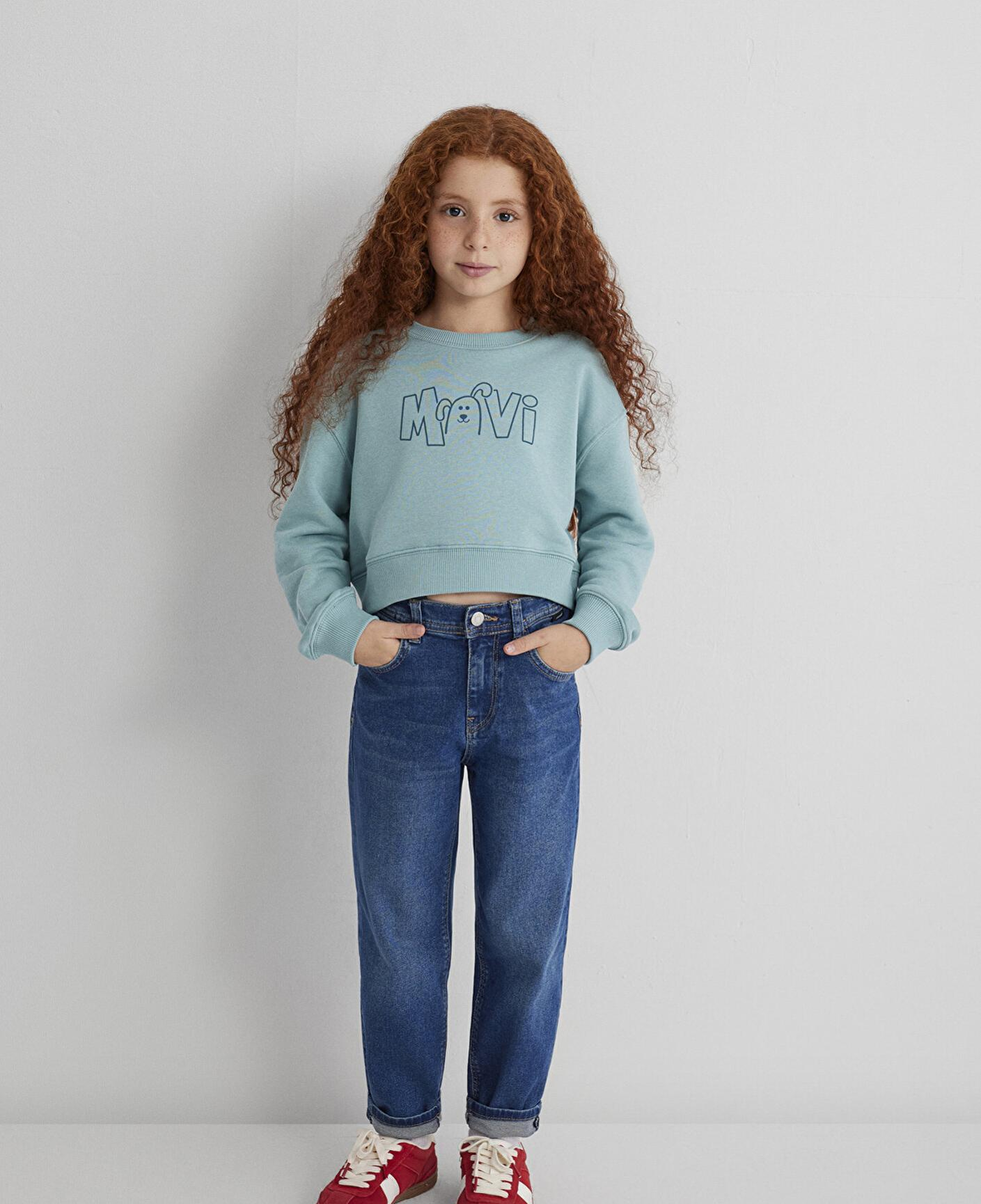 Mavi Mavi Logo Köpek Baskılı Yeşil Sweatshirt 7S10126-71748