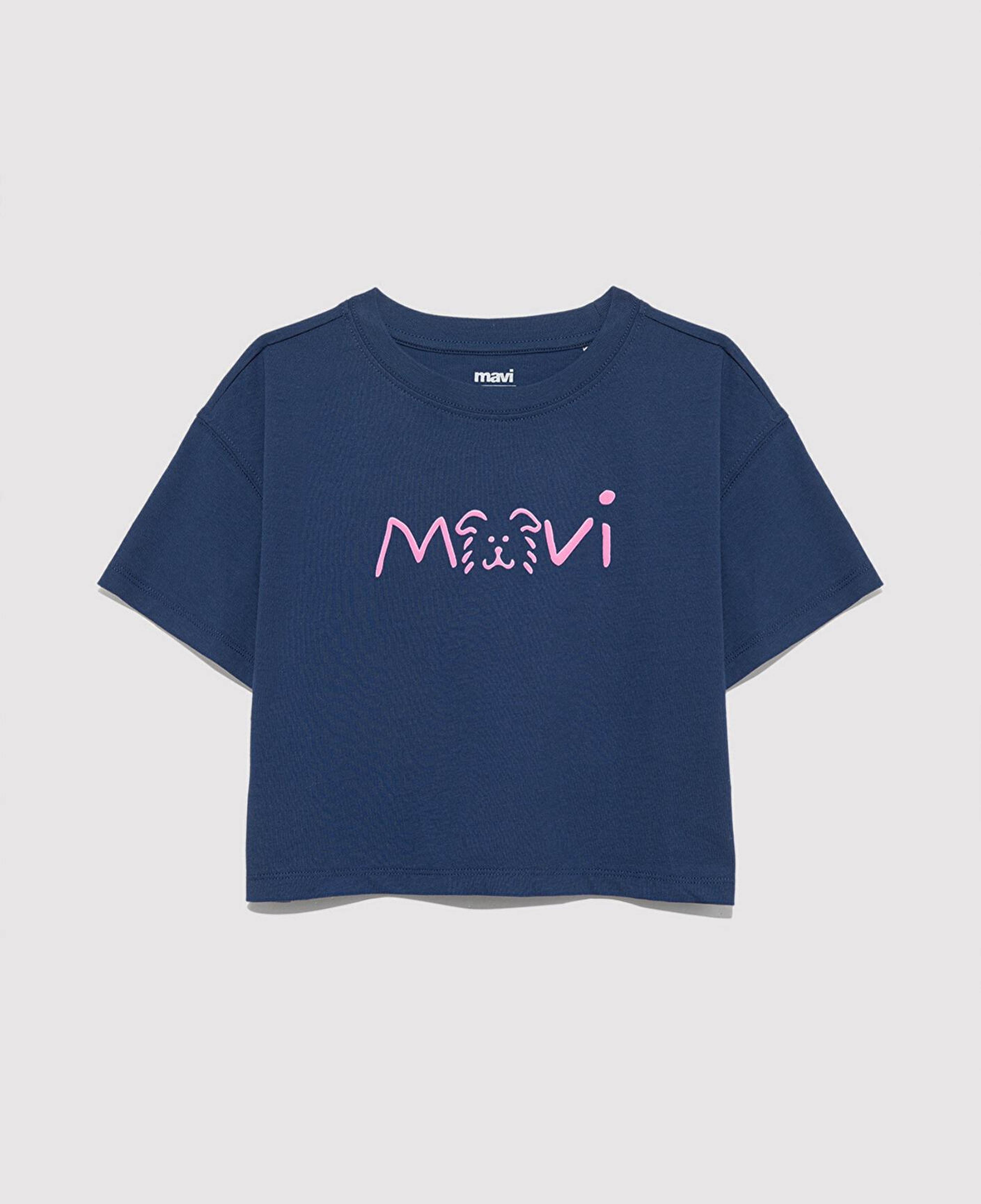 Mavi Mavi Köpek Baskılı Lacivert Tişört Loose Fit / Bol Rahat Kesim 7610363-87737