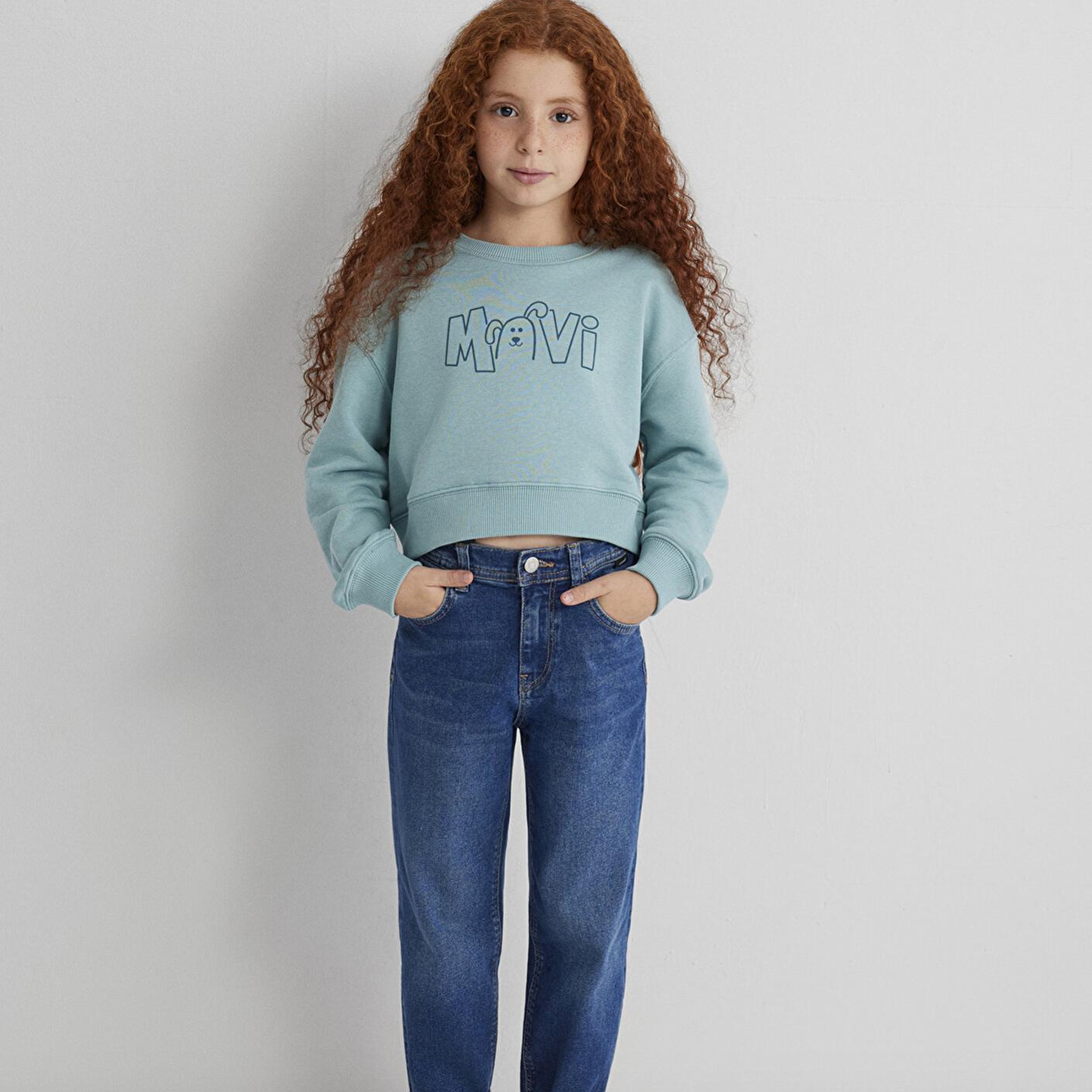 Mavi Mavi Logo Köpek Baskılı Yeşil Sweatshirt 7S10126-71748