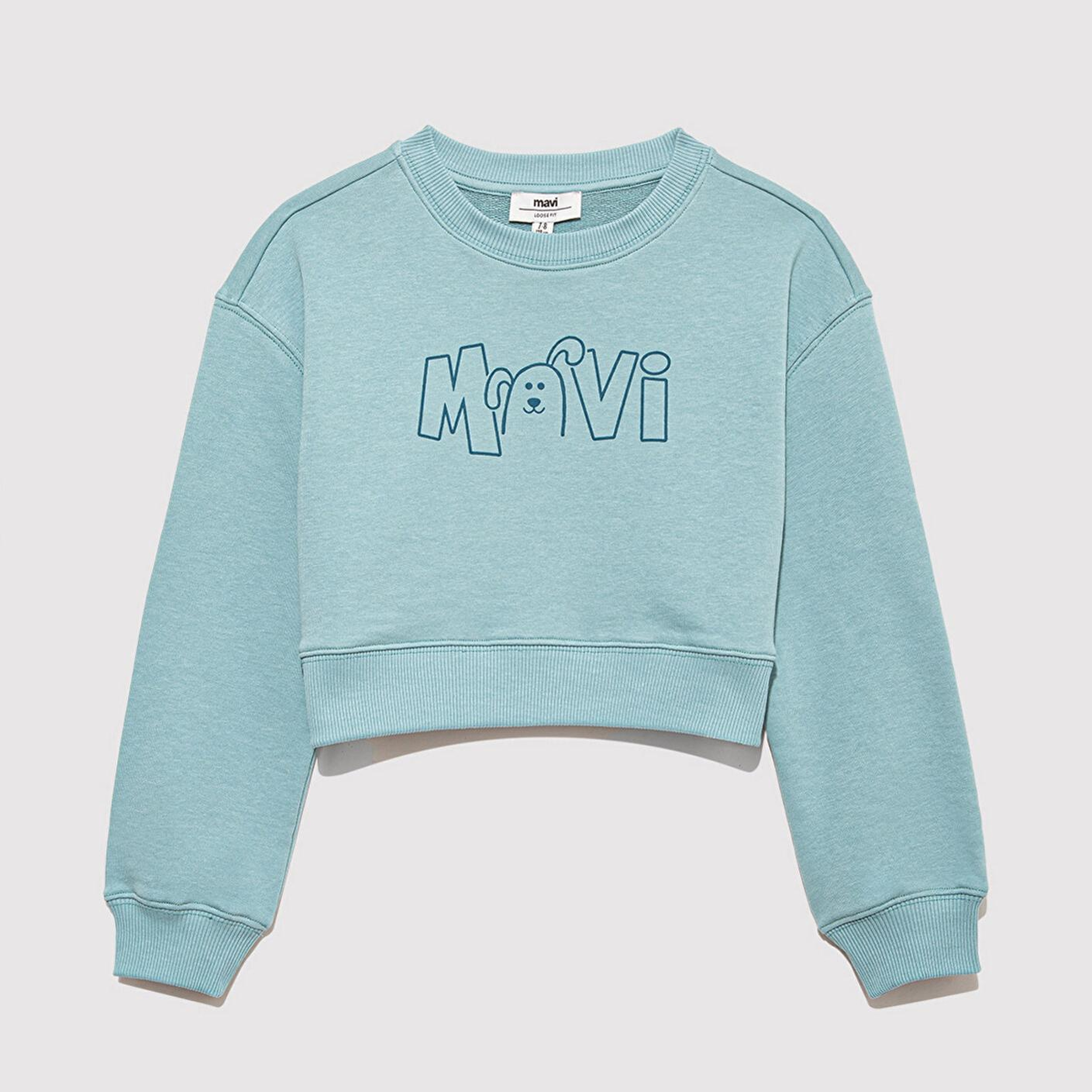 Mavi Mavi Logo Köpek Baskılı Yeşil Sweatshirt 7S10126-71748
