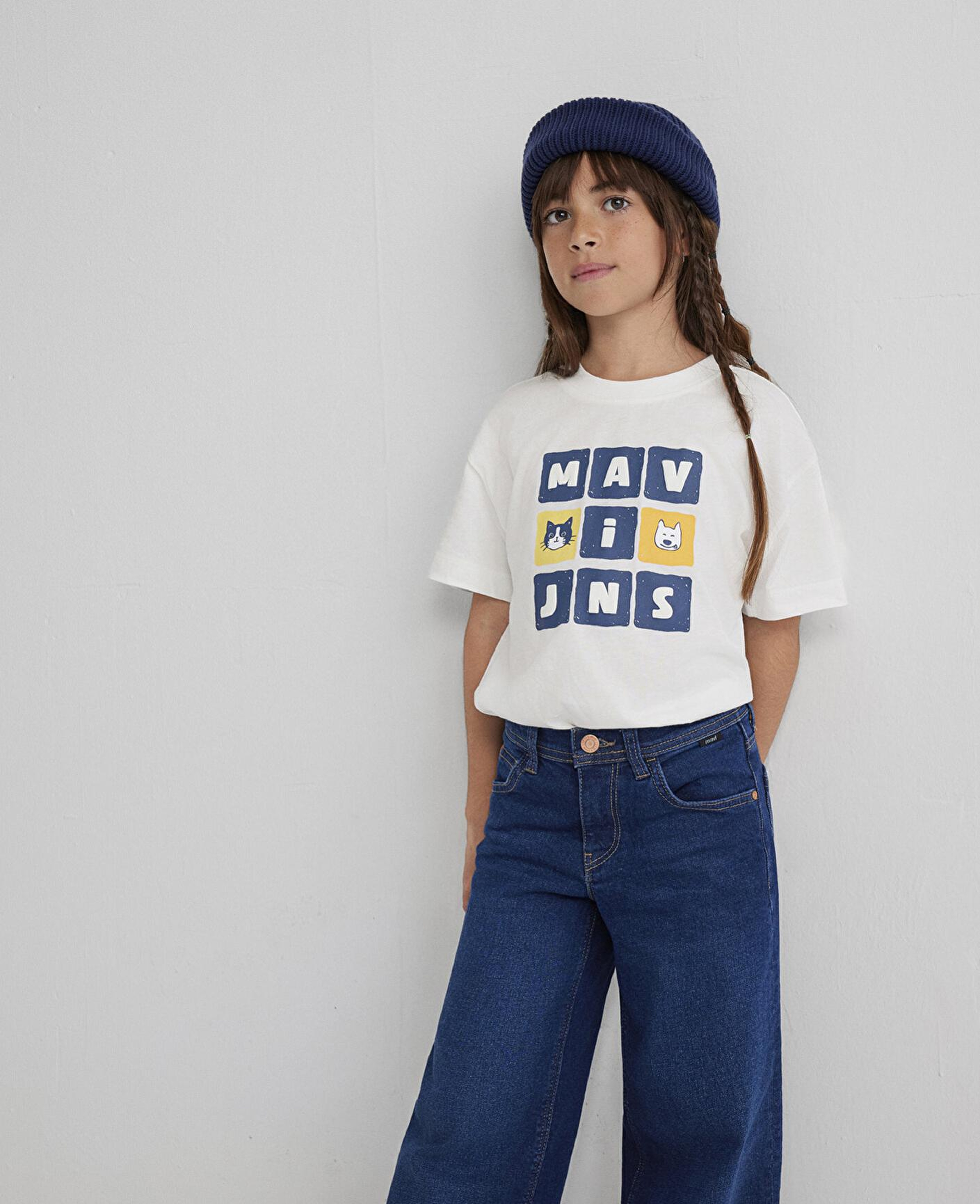 Mavi Mavi Jeans Baskılı Ekru Tişört Loose Fit / Bol Rahat Kesim 7610366-70057