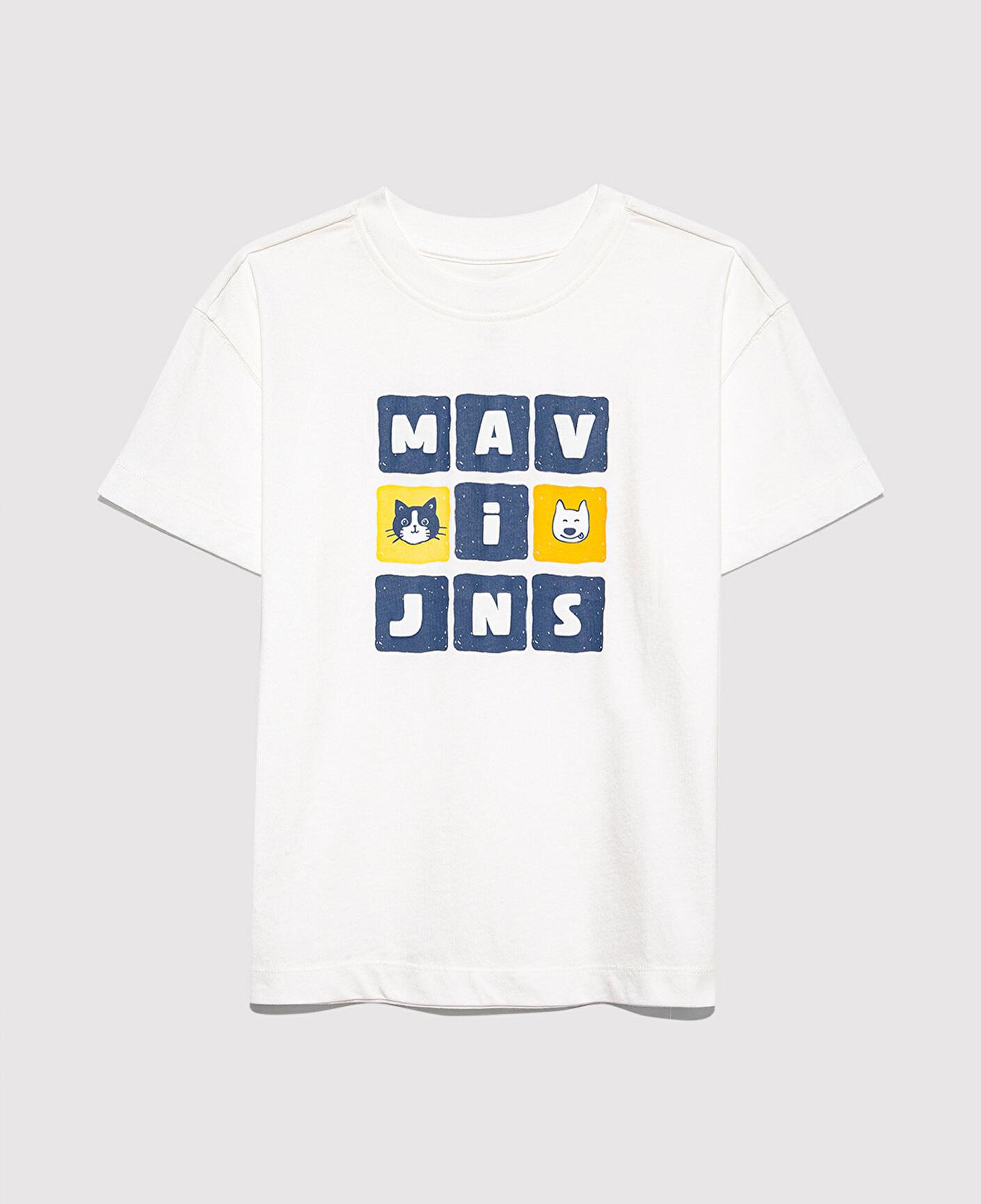 Mavi Mavi Jeans Baskılı Ekru Tişört Loose Fit / Bol Rahat Kesim 7610366-70057