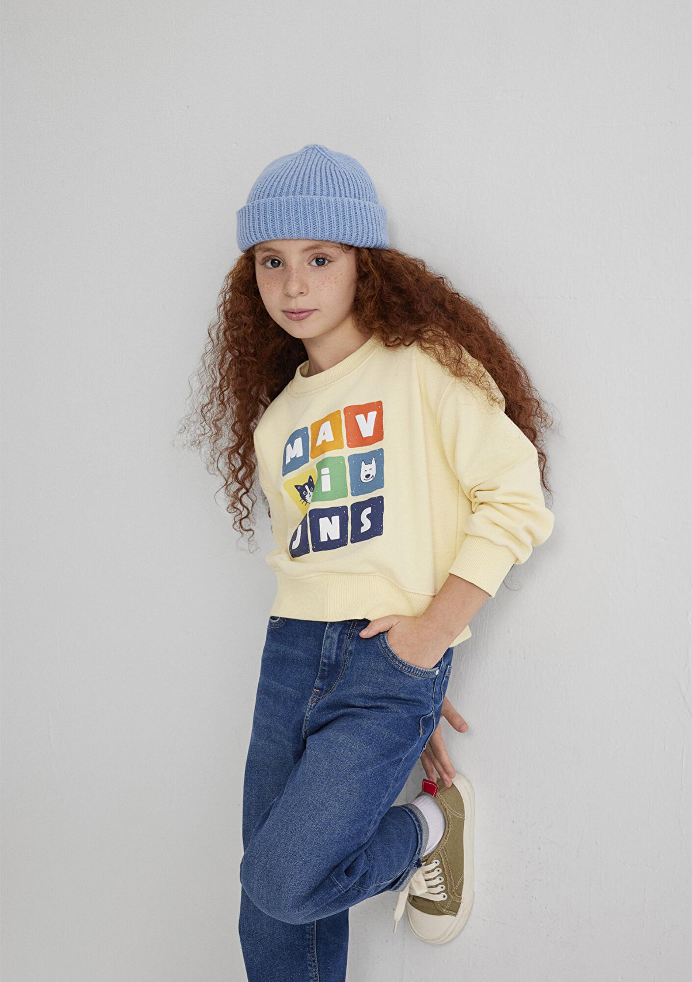 Mavi Mavi Baskılı Sarı Sweatshirt 7S10127-84571