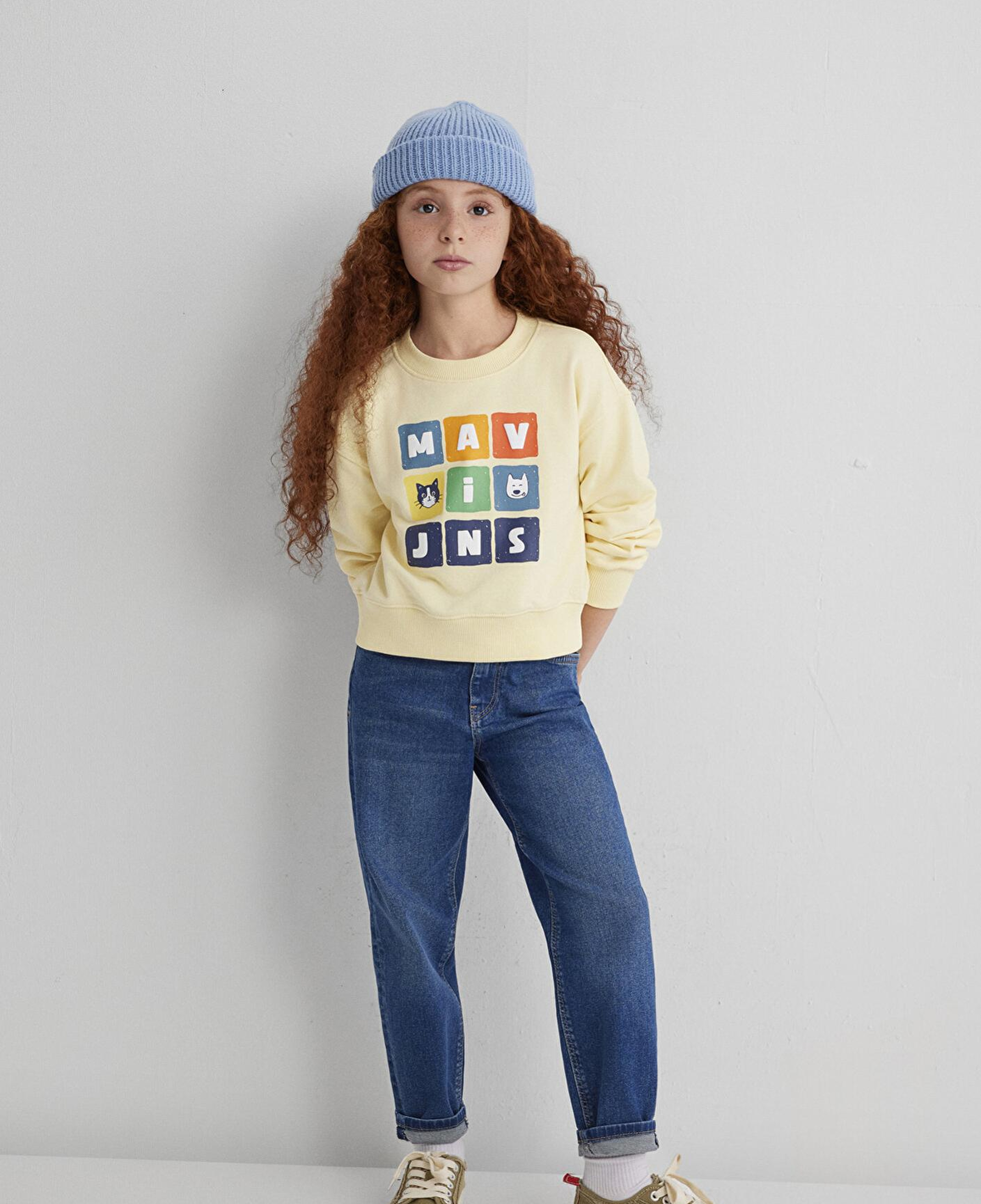 Mavi Mavi Baskılı Sarı Sweatshirt 7S10127-84571