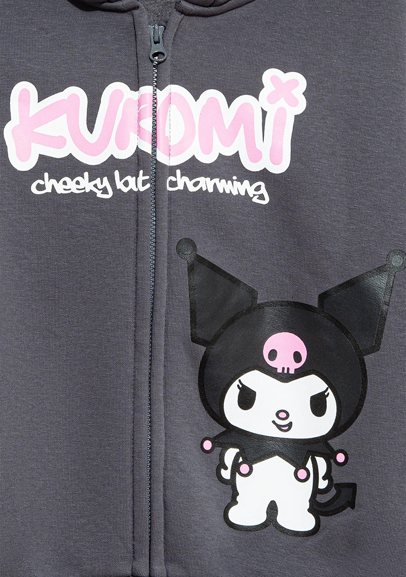 Mavi Kuromi Baskılı Fermuarlı Sweatshirt 7S10167-85309