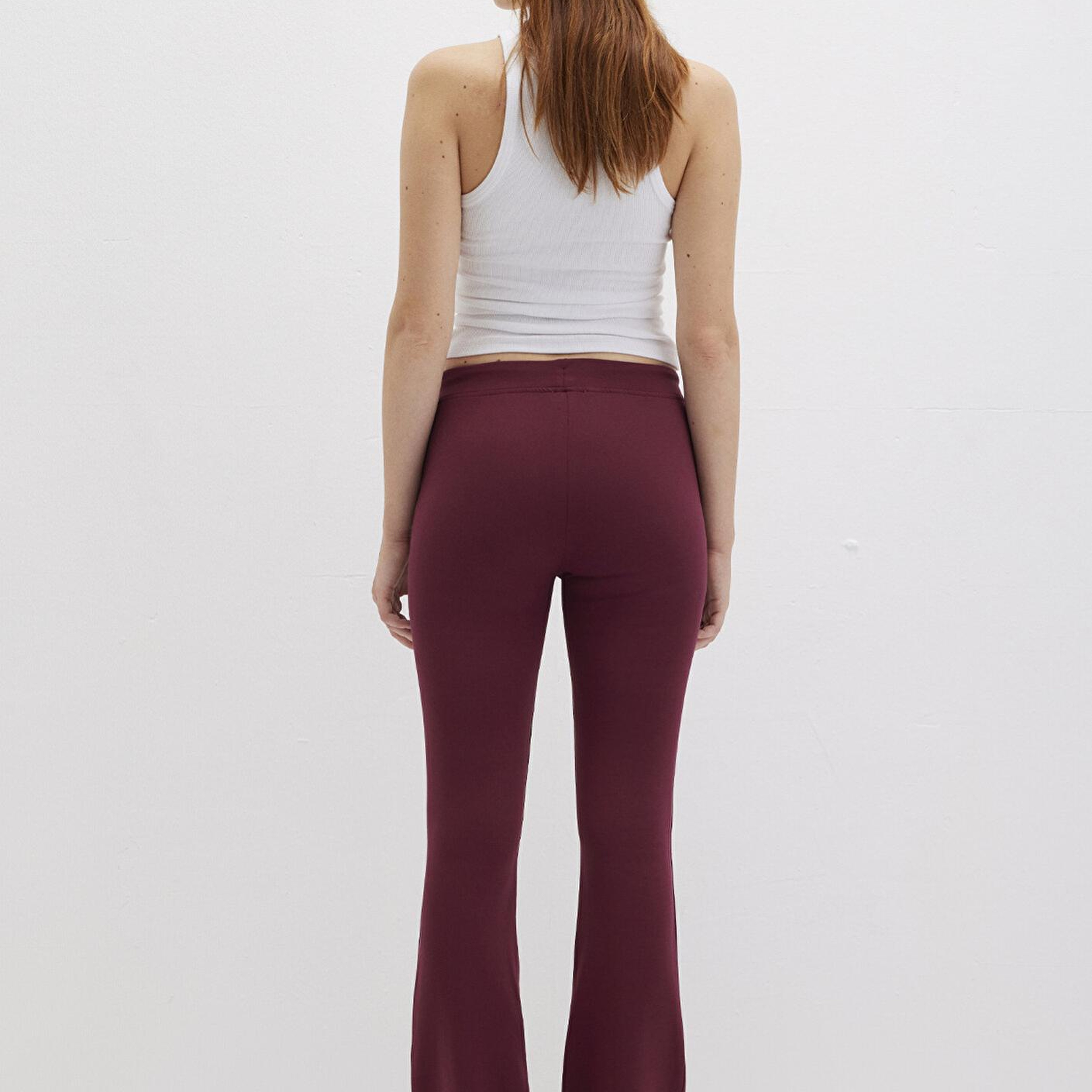 Mavi İspanyol Paça Bordo İnterlok Eşofman Altı 1011077-70394