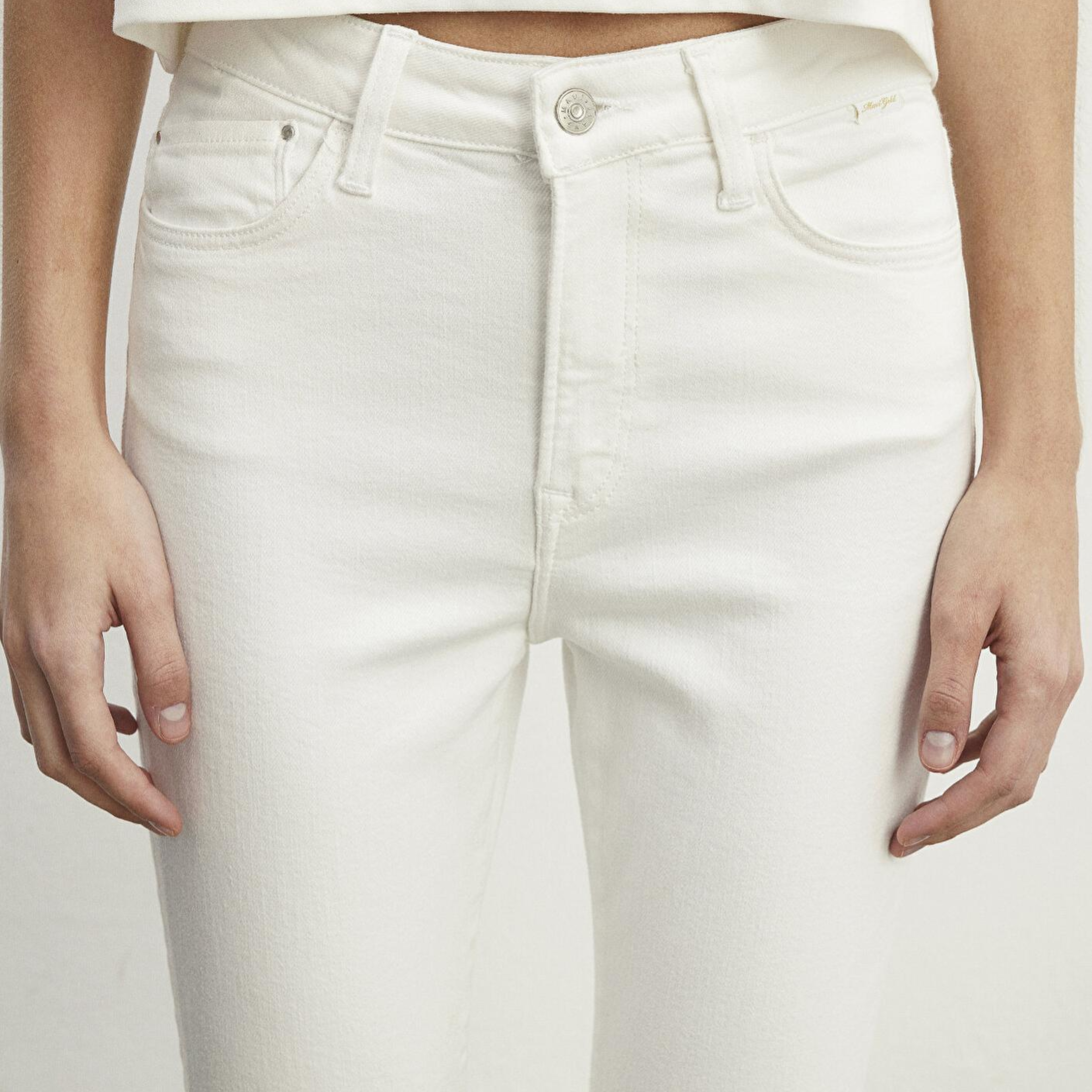 Mavi Serenay Gold Shape Beyaz Jean Pantolon 100980-83673