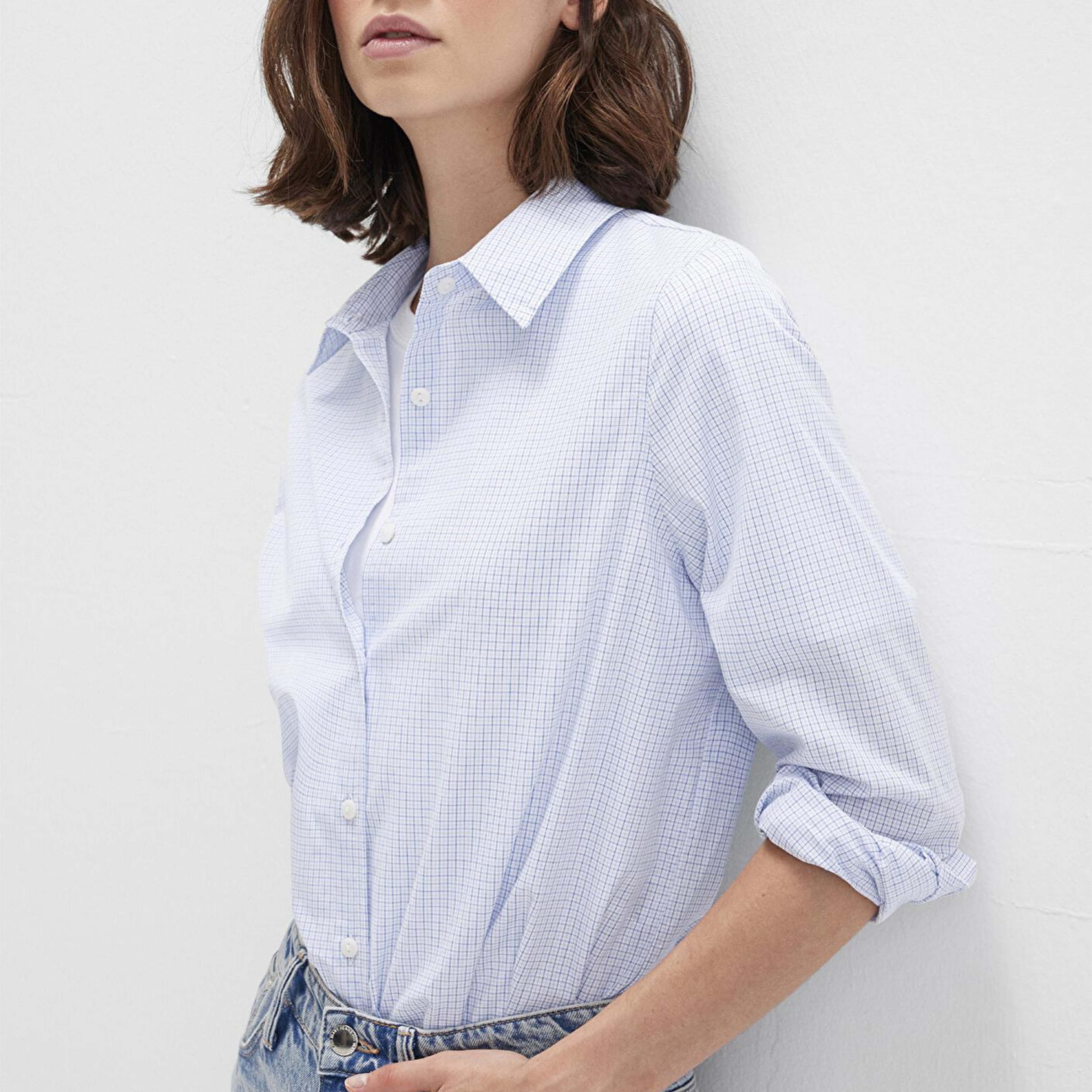 Mavi Kareli Mavi Gömlek Regular Fit / Normal Kesim 1211168-83150