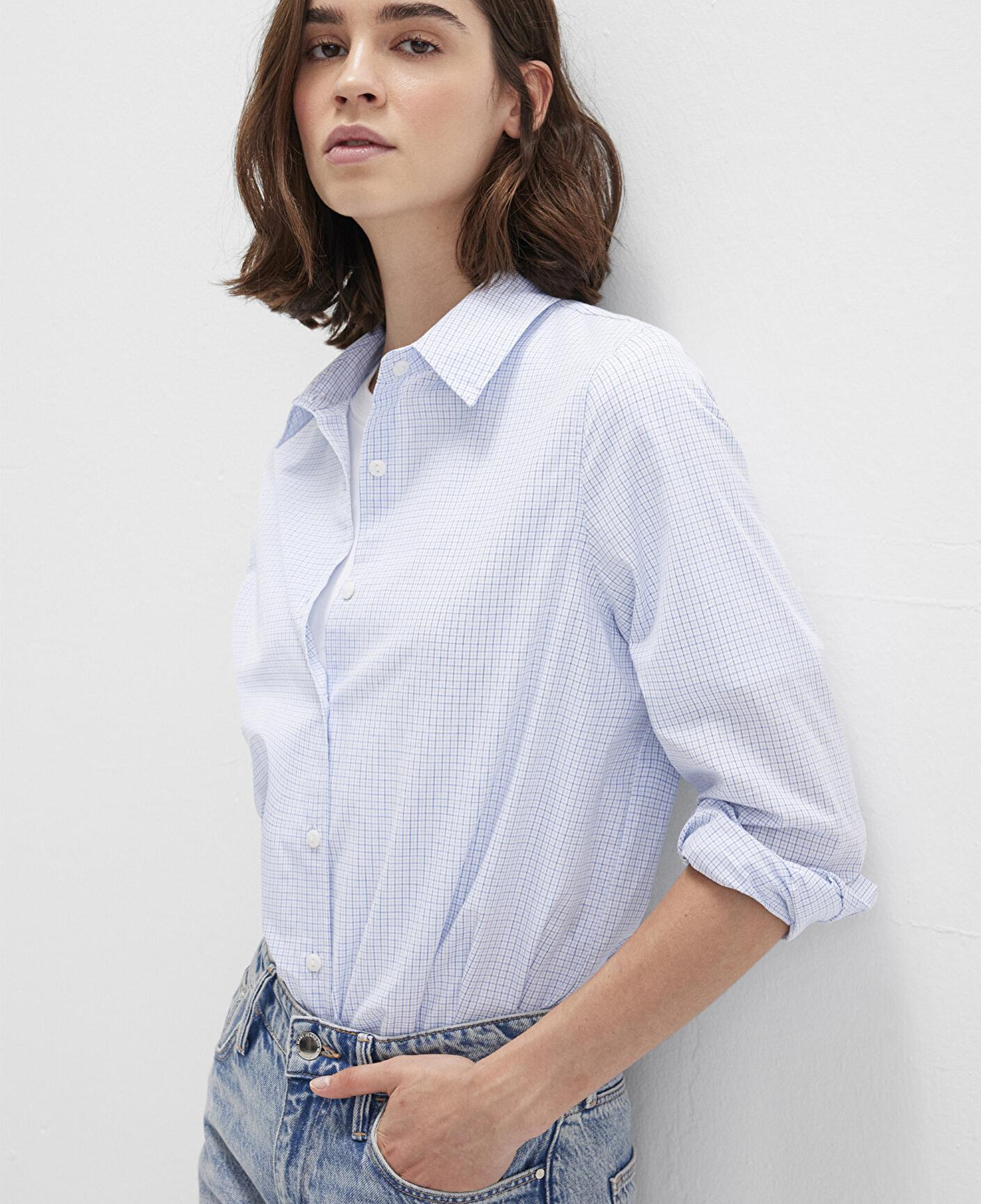 Mavi Kareli Mavi Gömlek Regular Fit / Normal Kesim 1211168-83150