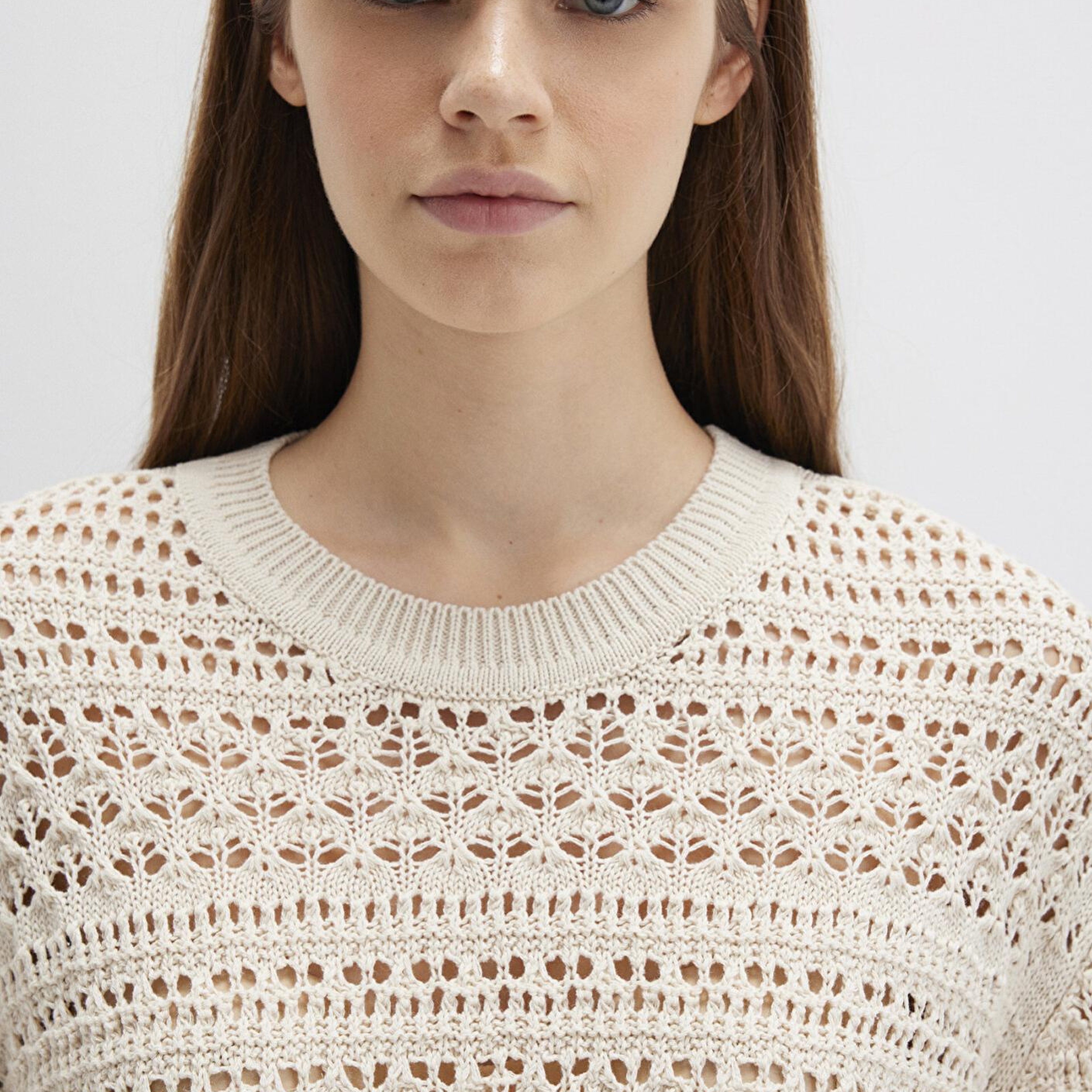 Mavi Ekru Kazak Loose Fit / Bol Rahat Kesim 1710776-70057