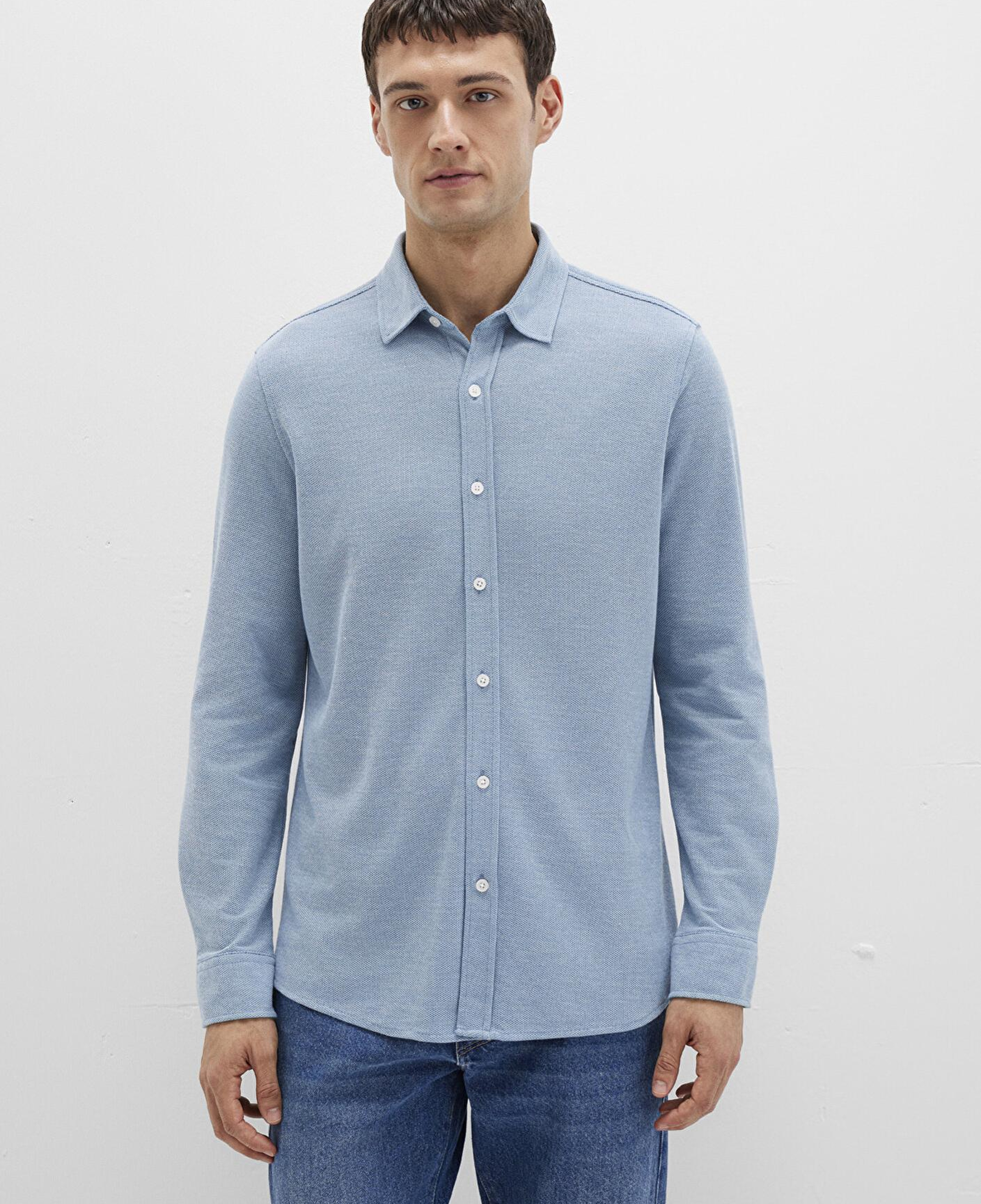 Mavi Mavi Örme Gömlek Slim Fit / Dar Kesim 0211513-80896