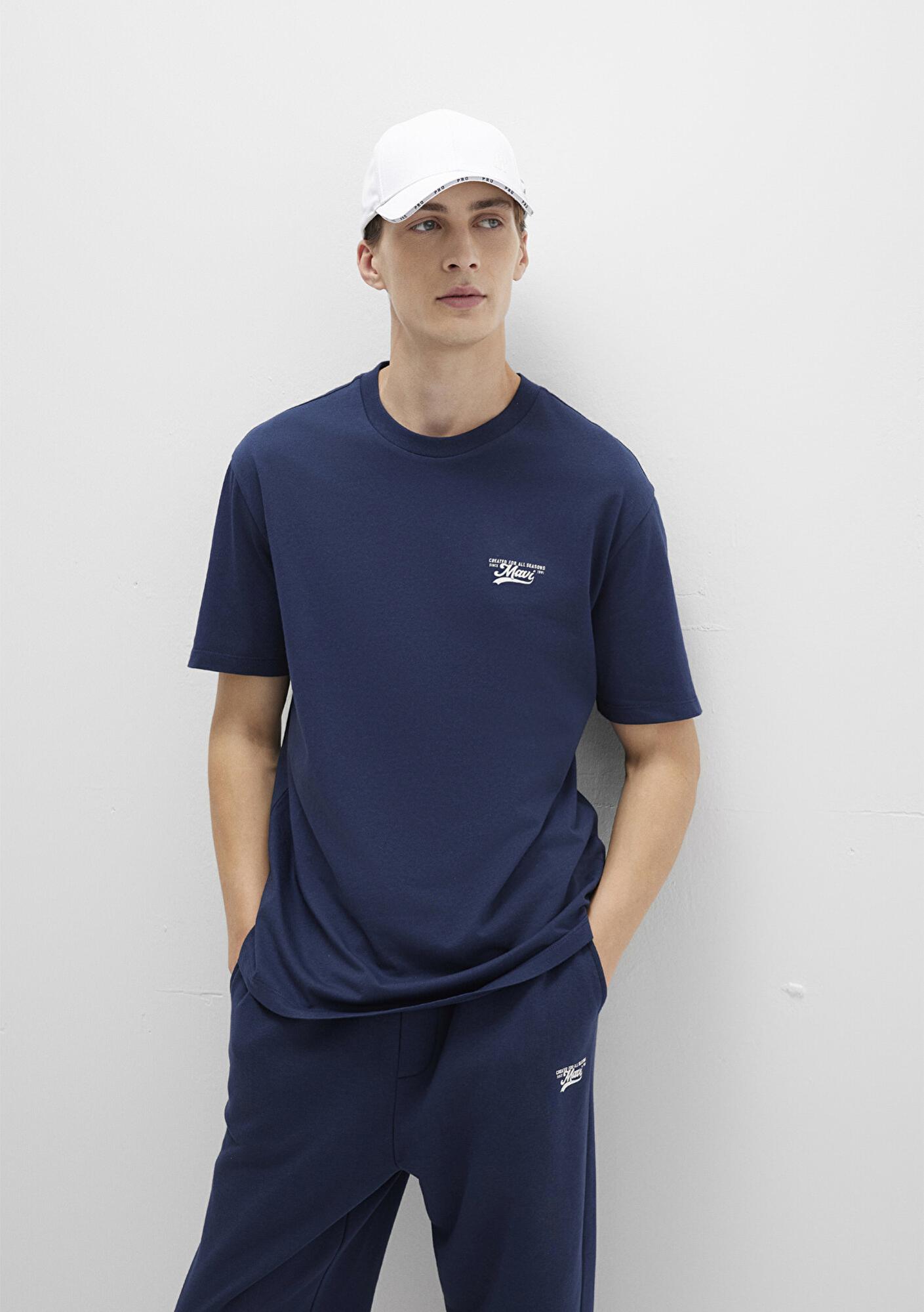 Mavi Mavi Baskılı Lacivert Tişört Loose Fit / Bol Rahat Kesim 0612840-70497