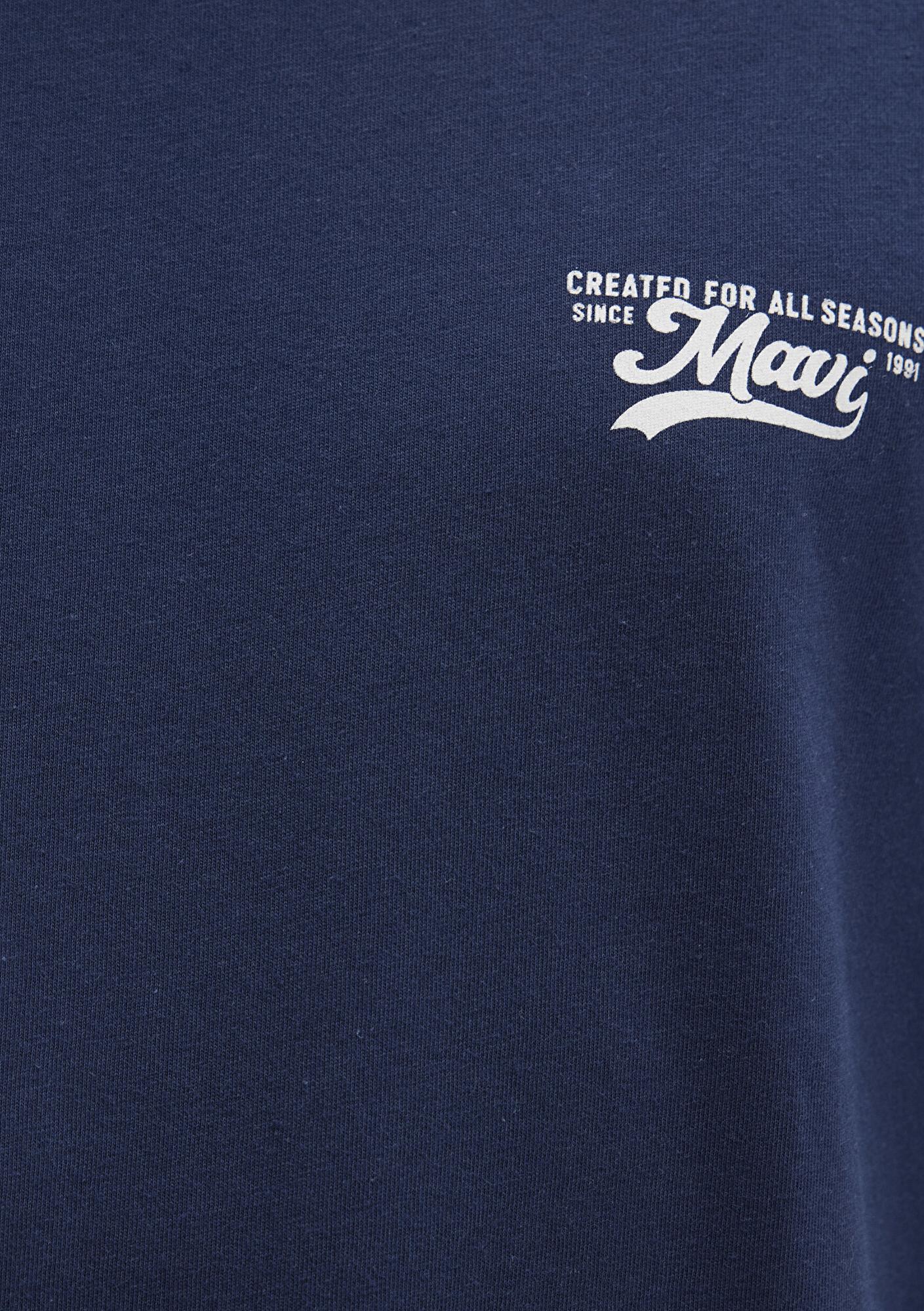 Mavi Mavi Baskılı Lacivert Tişört Loose Fit / Bol Rahat Kesim 0612840-70497