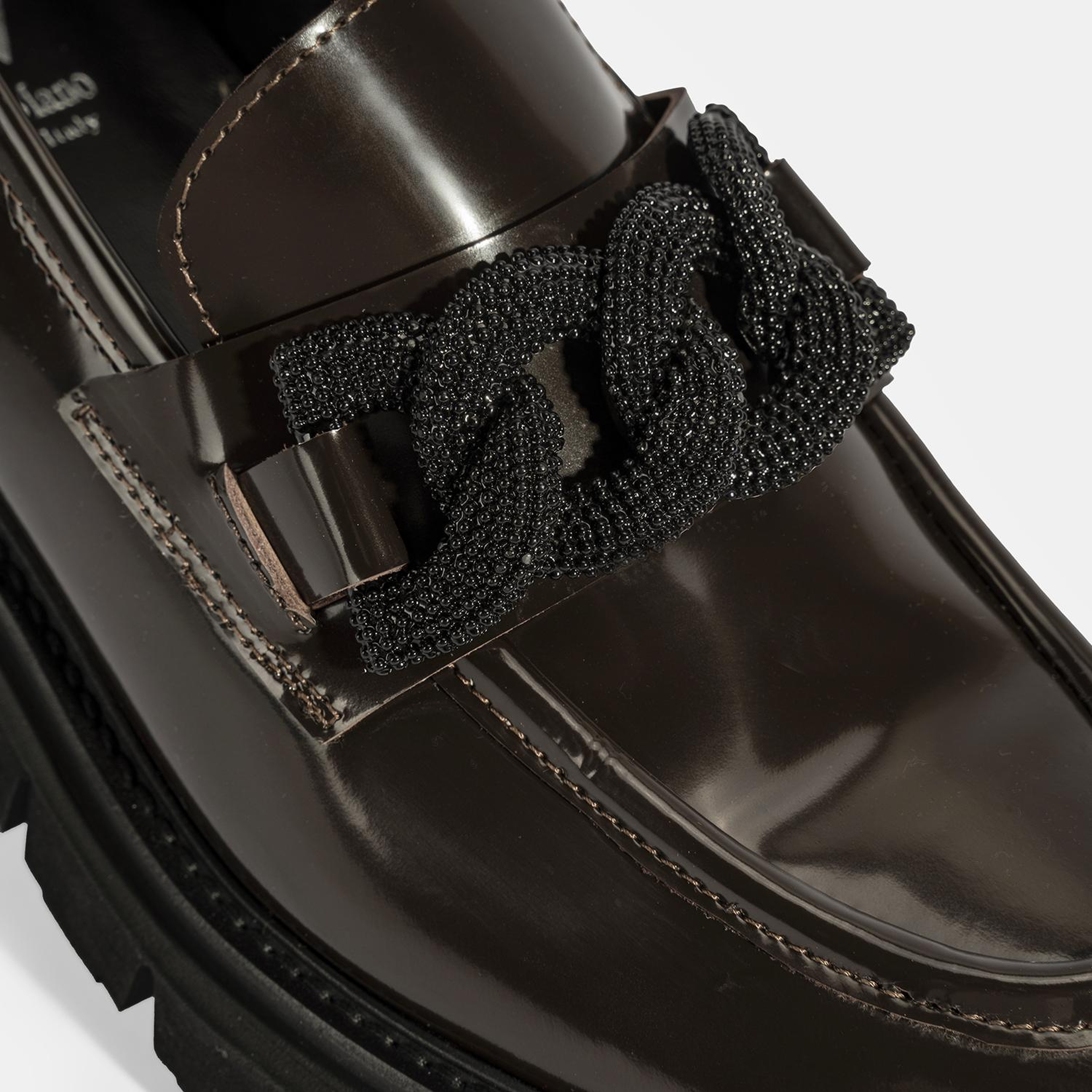 Luca Grossi Kadın Kahve Toka Detaylı Deri Loafer