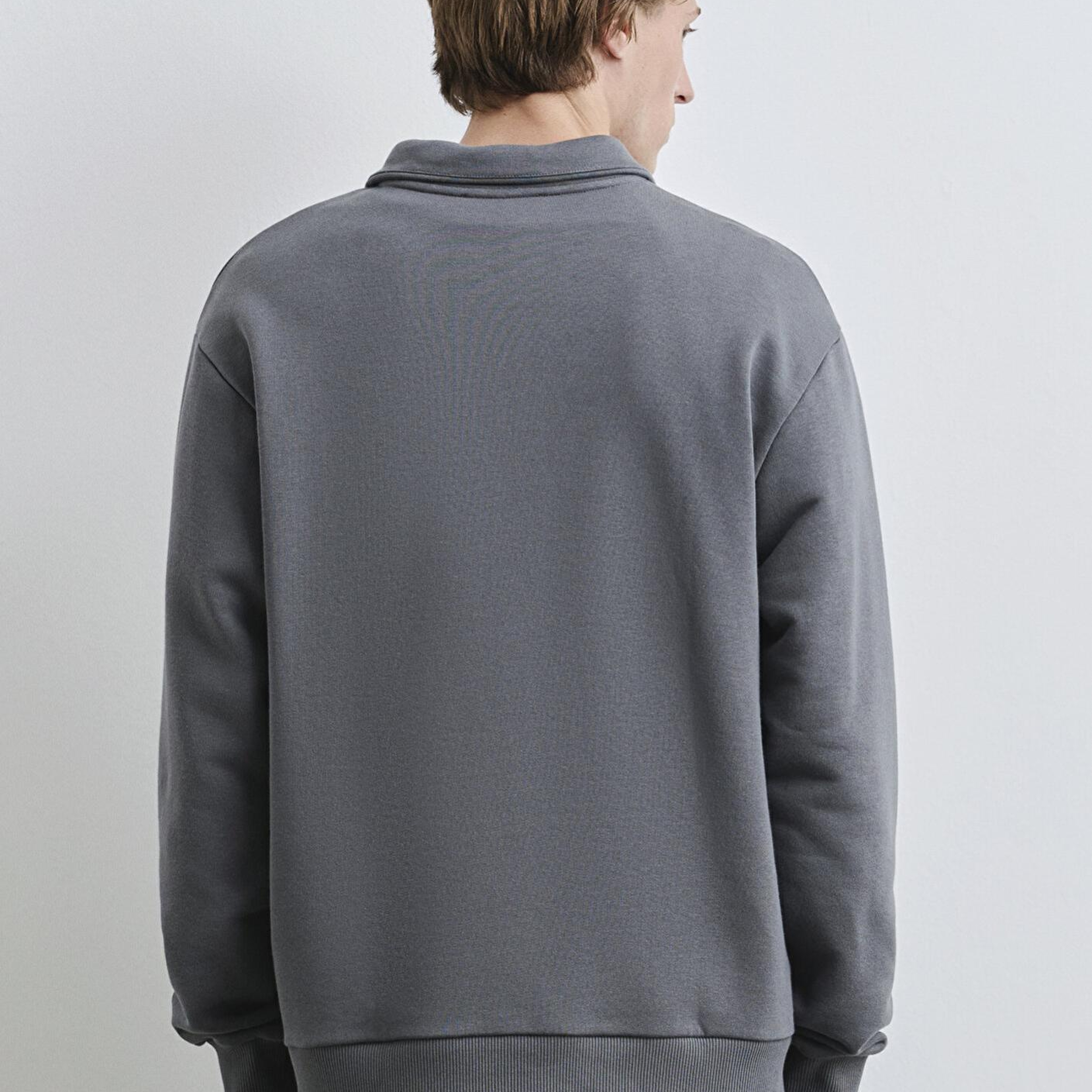 Mavi Mavi Logo Yarı Fermuarlı Gri Sweatshirt 0S10465-80776