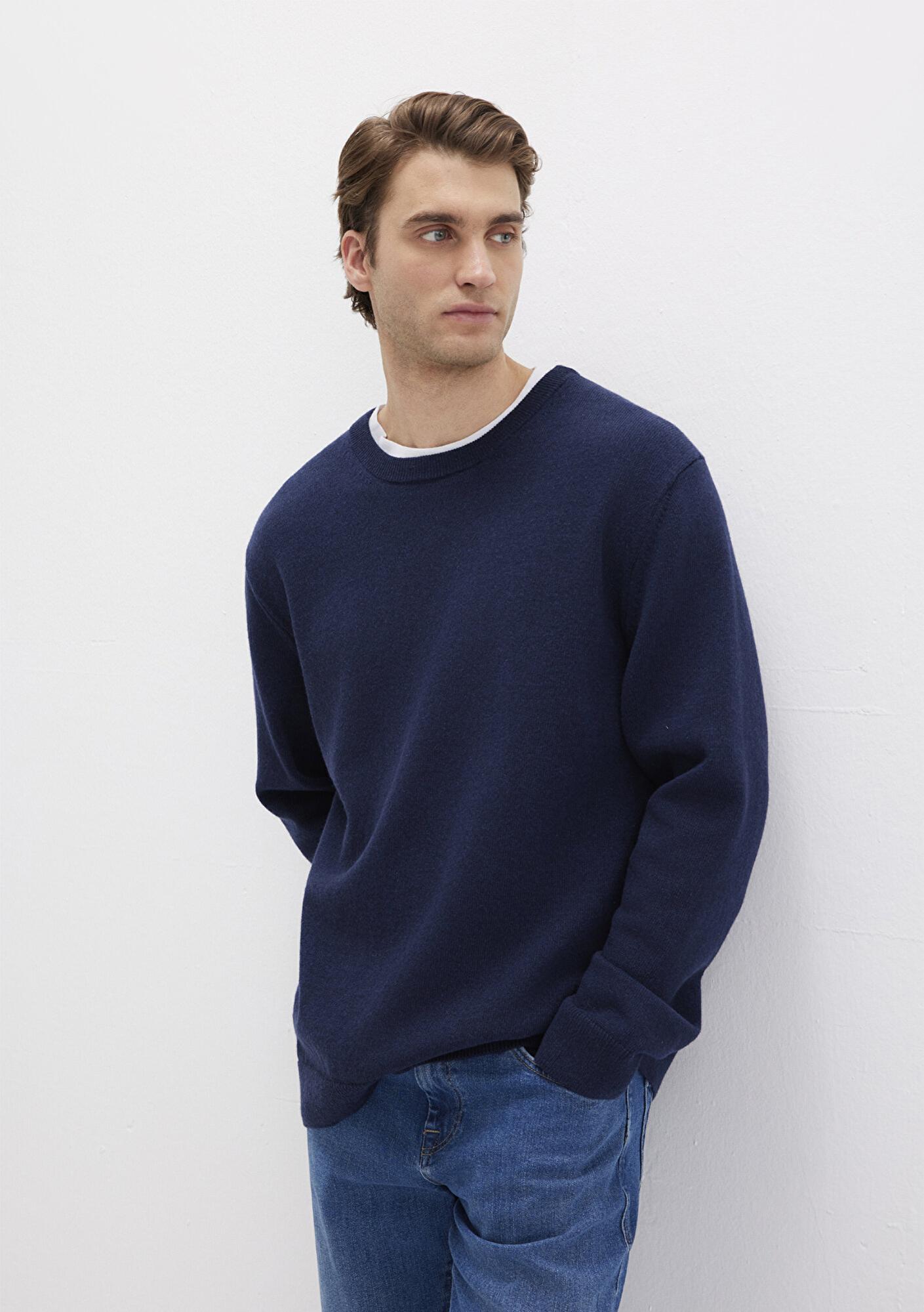 Mavi Yün Karışımlı Lacivert Kazak Regular Fit / Normal Kesim 0710370-70490