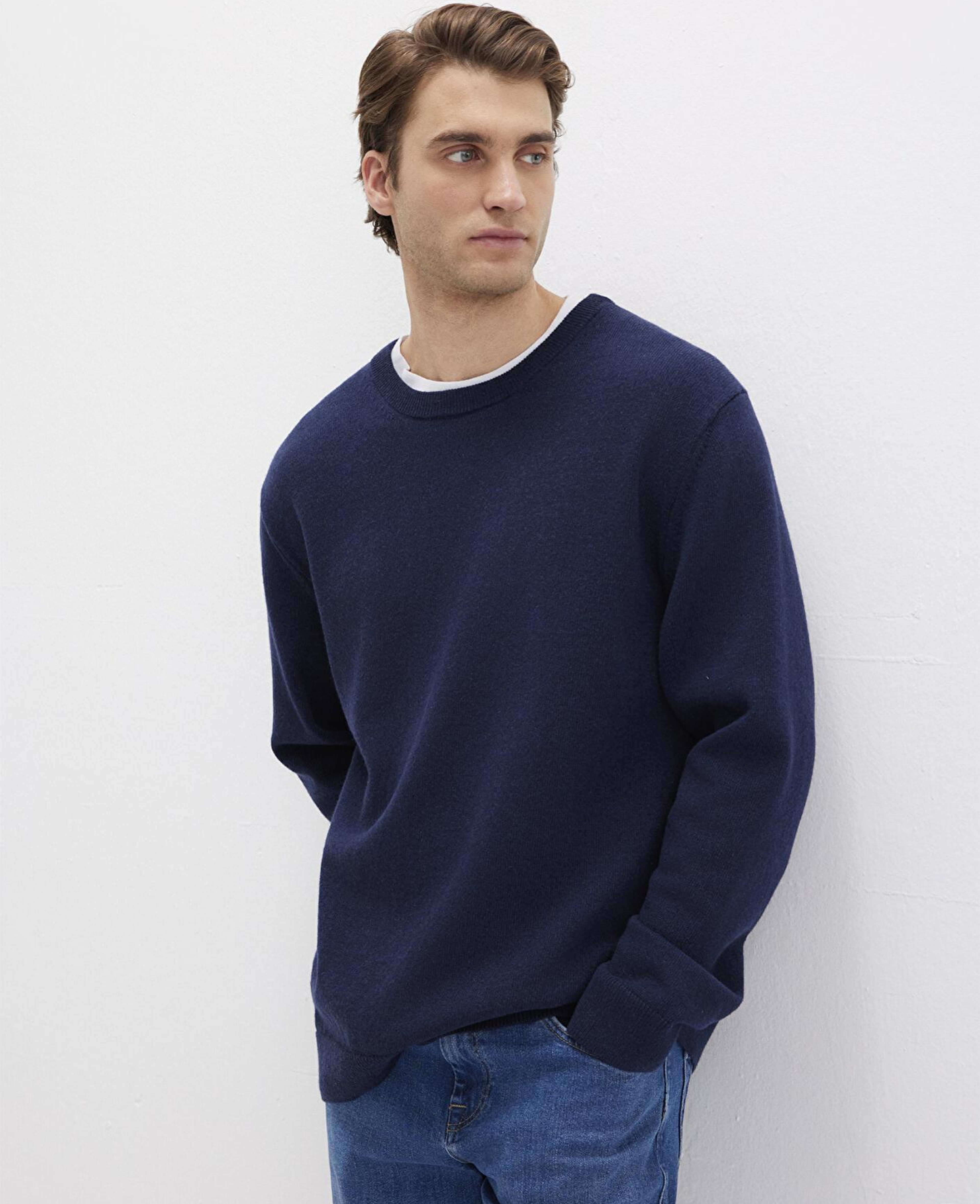 Mavi Yün Karışımlı Lacivert Kazak Regular Fit / Normal Kesim 0710370-70490