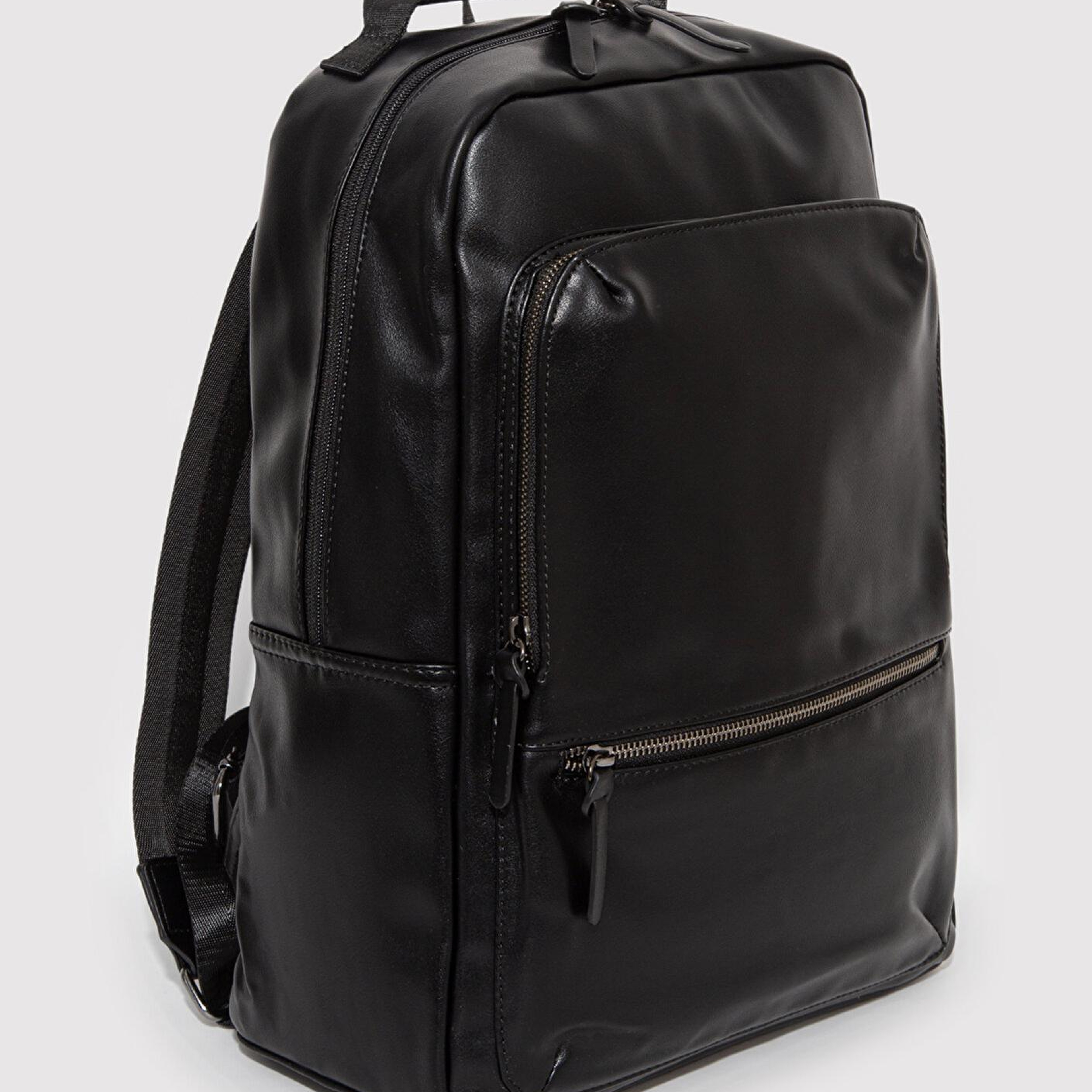 Mavi Suni Deri Siyah Sırt Çantası 0911949-900