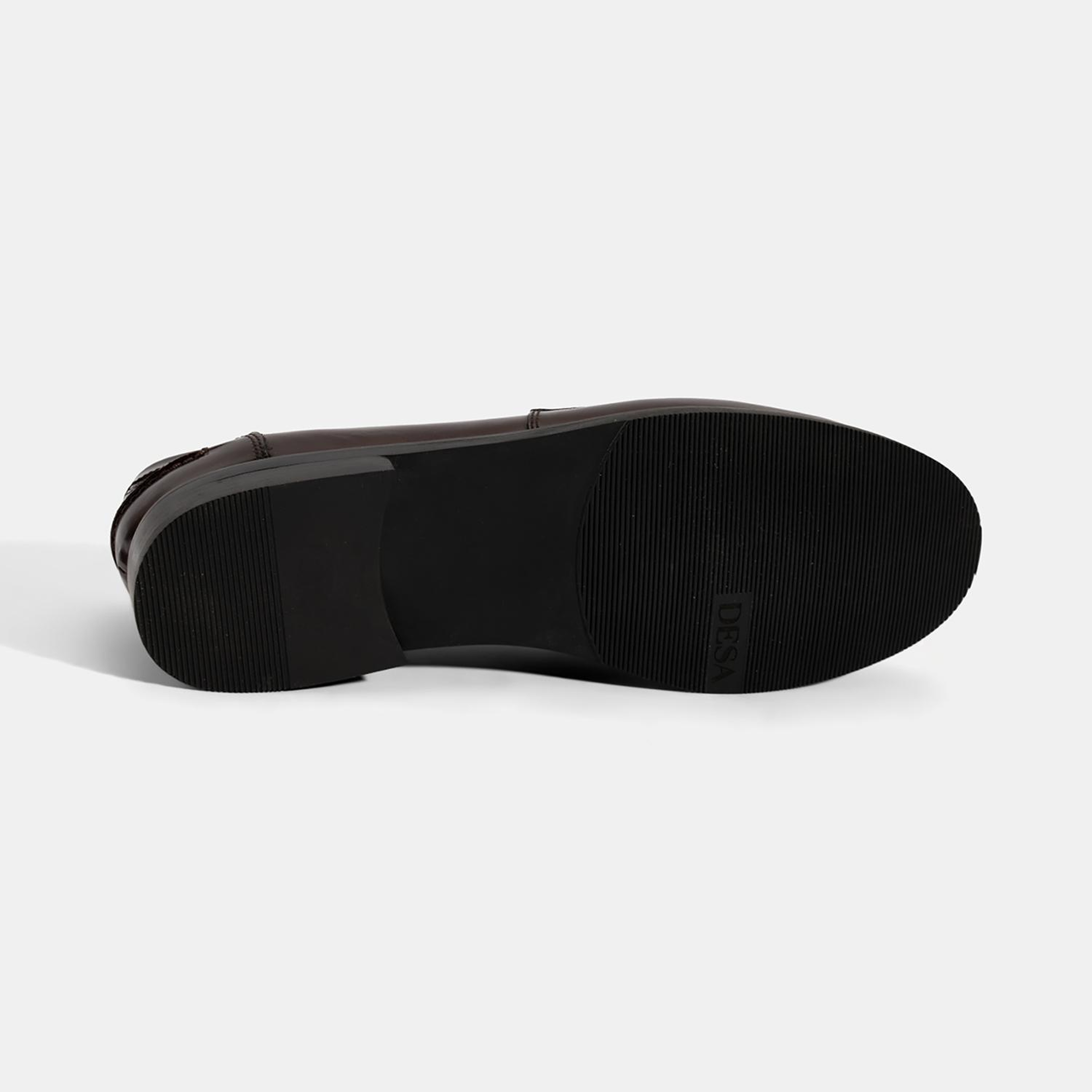 Kadın Bordo Metal Toka Detaylı Deri Loafer