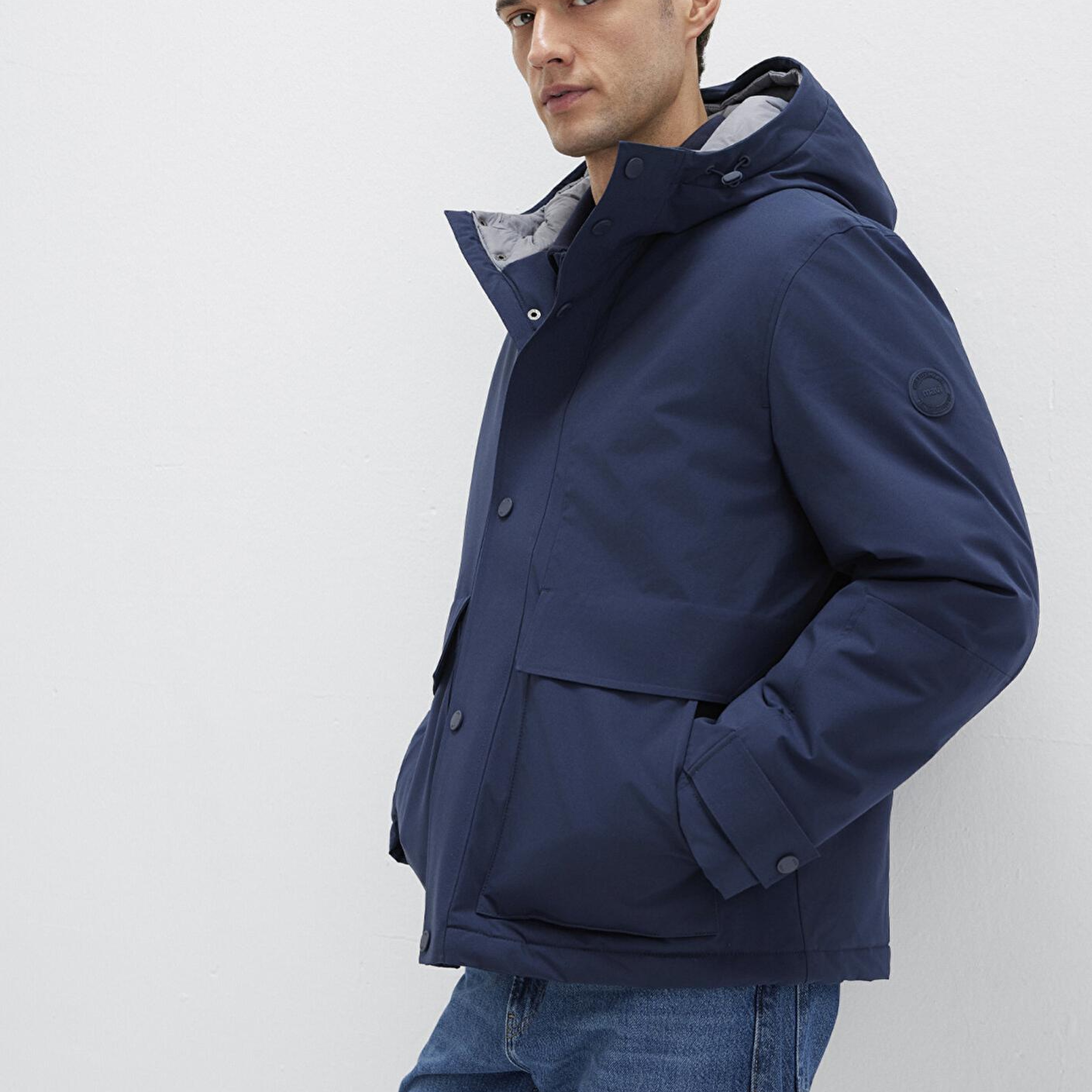 Mavi Kapüşonlu Lacivert Mont 0110667-80872