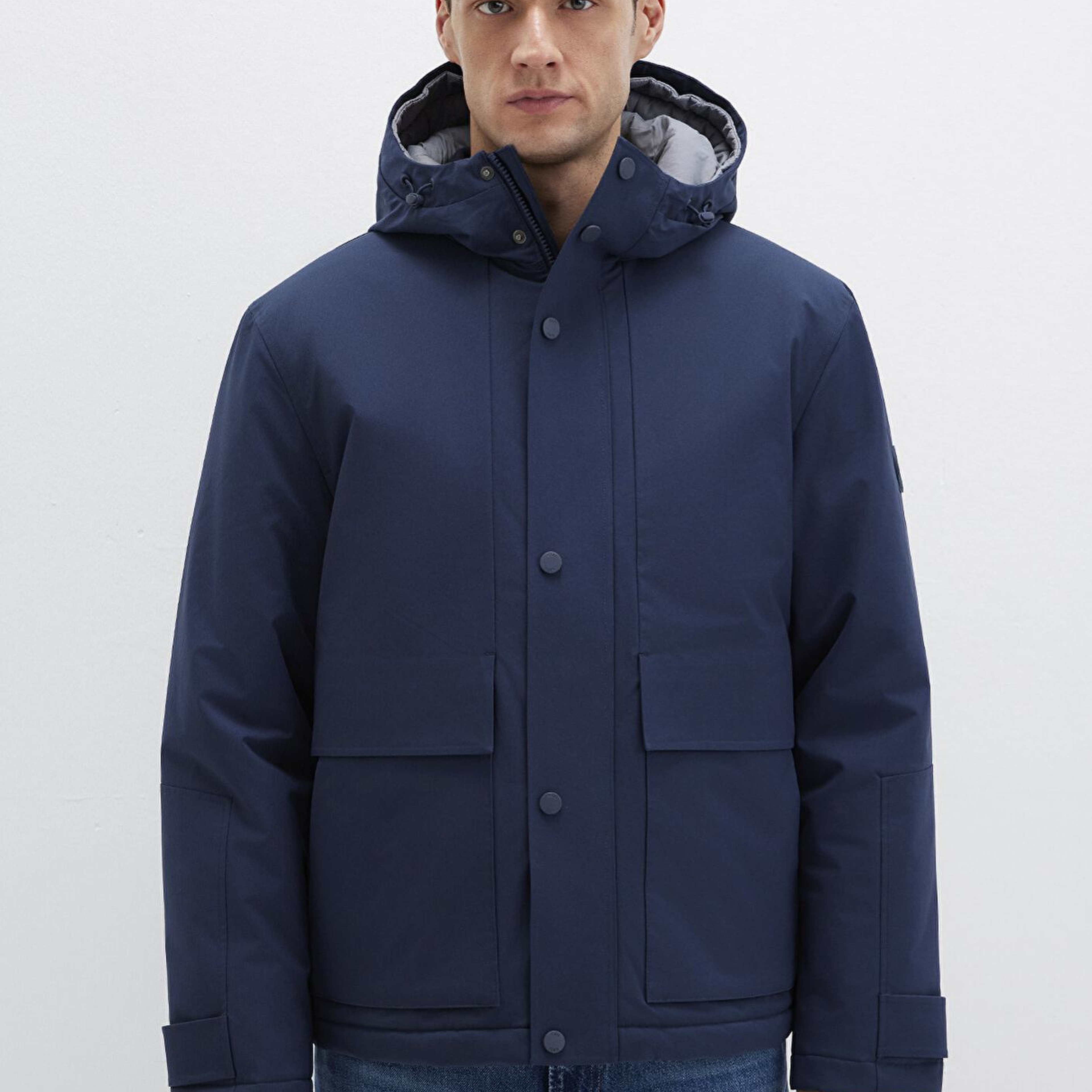 Mavi Kapüşonlu Lacivert Mont 0110667-80872